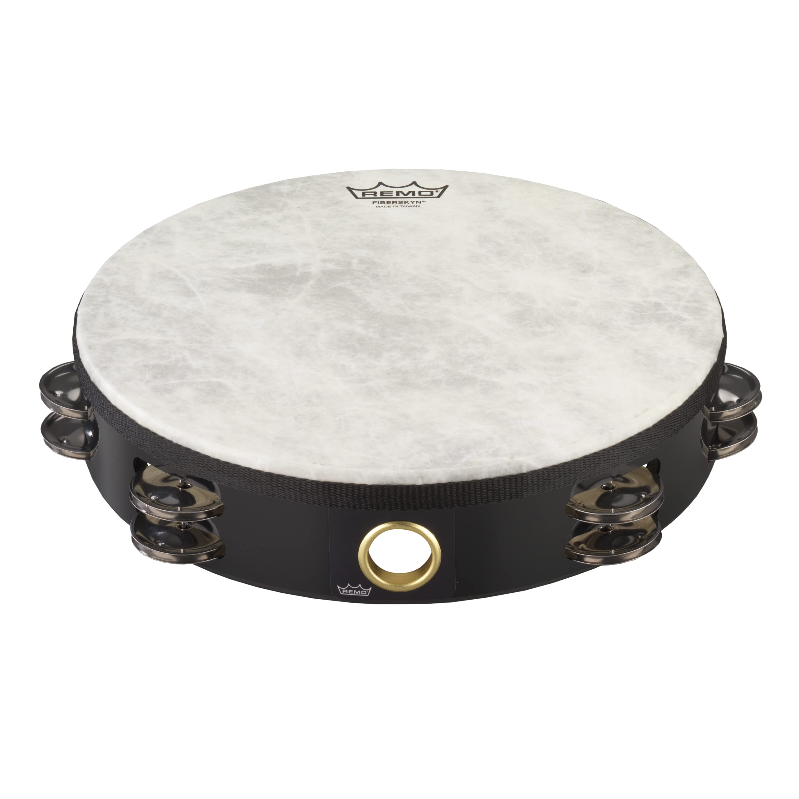 Remo TA-5210-70 Fiberskyn Tambourine - Quadura Black, 10