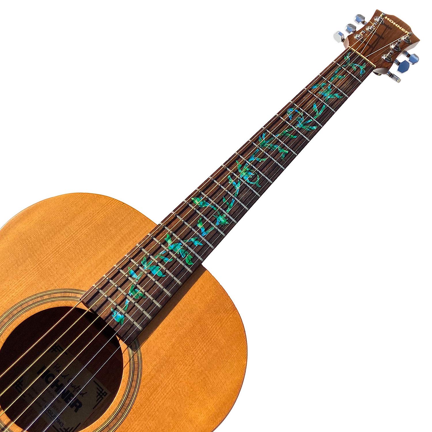 Inlay Sticker Fret Markers for Guitars - Tree Of Life - Abalone Green