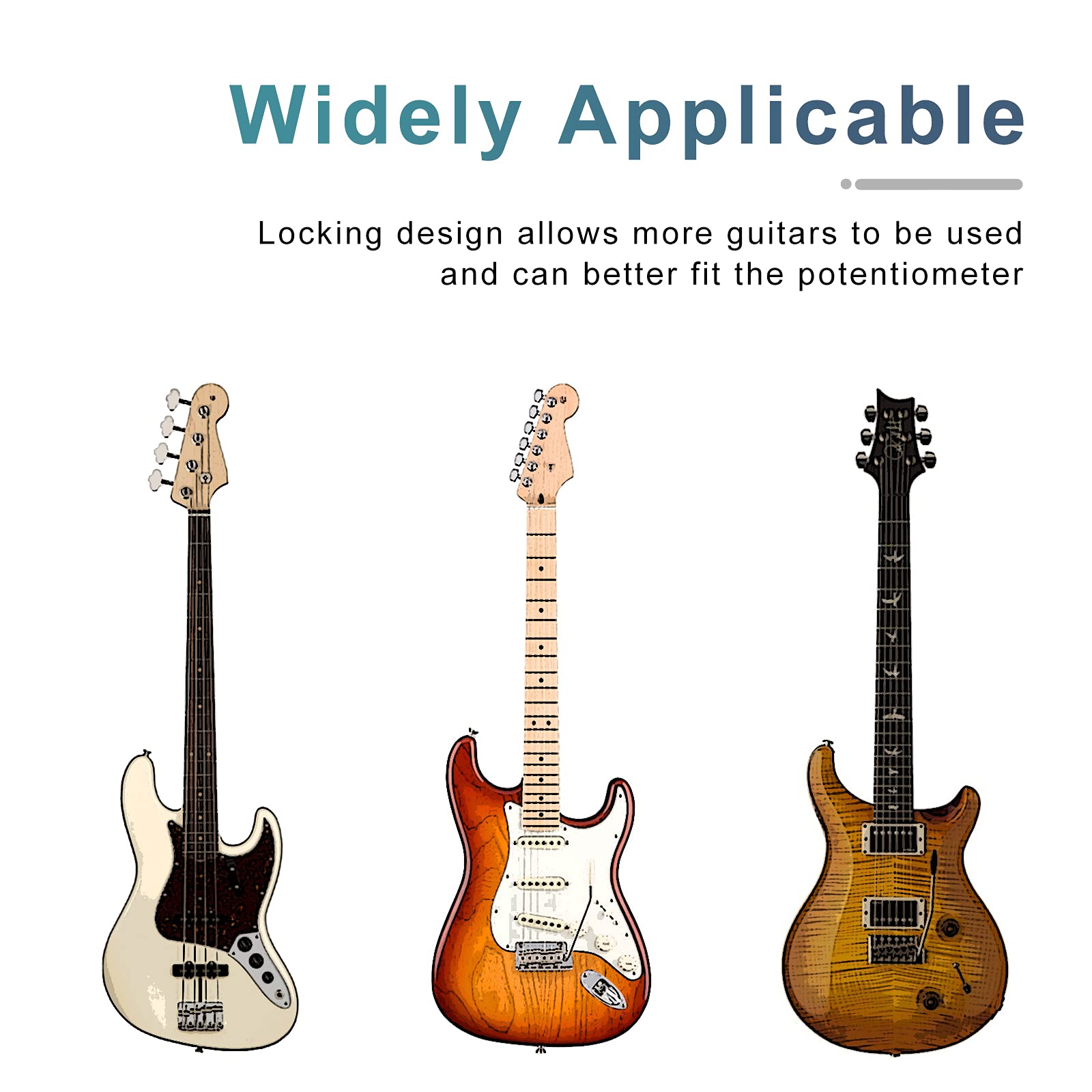 SAPHUE Guitar Dual Concentric Stacked Control Knobs Sets Metal with Wrench Replacement for Electric Guitar Bass 2 Sets(Gold)