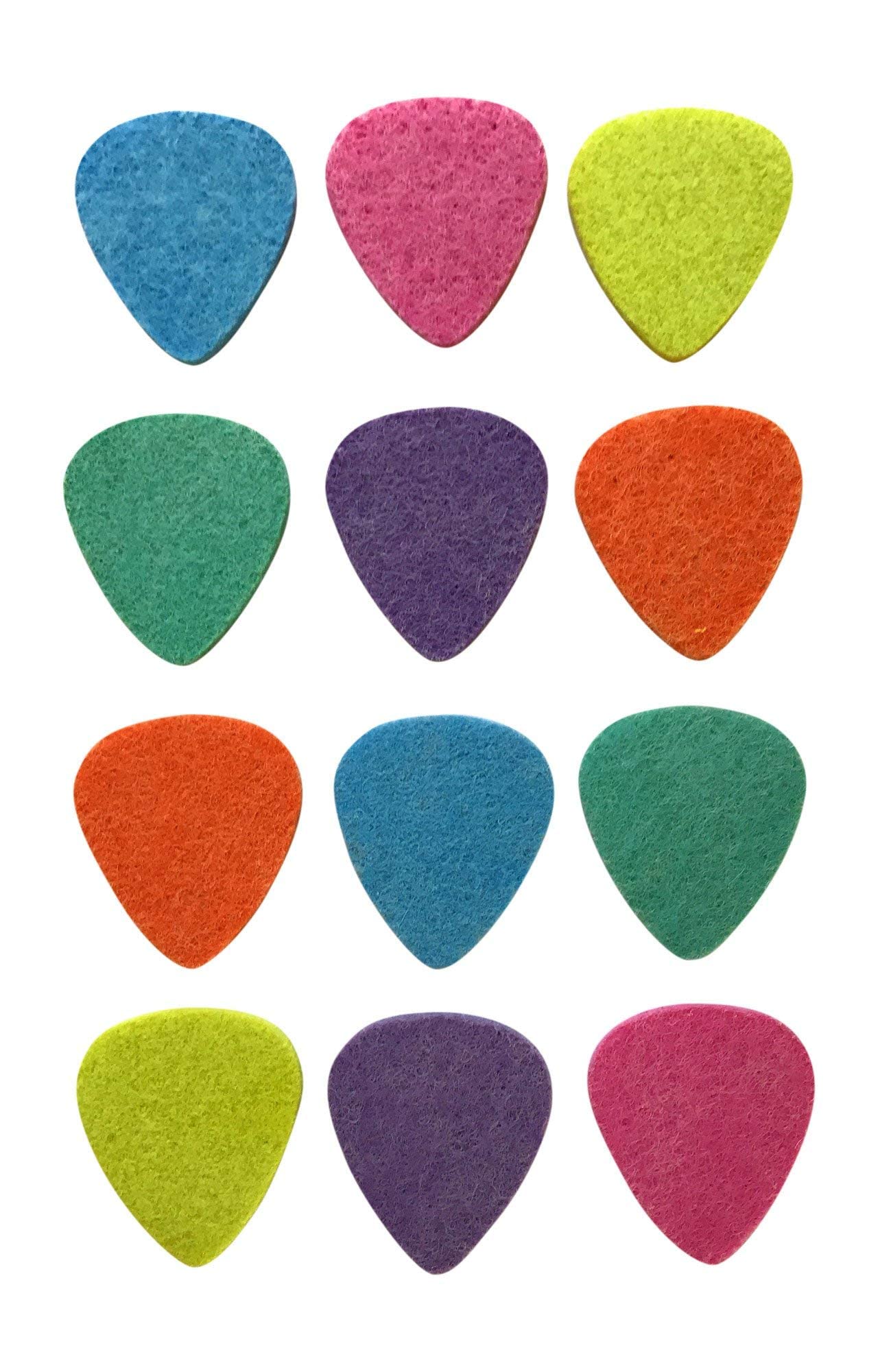 Felt Ukulele Picks, 12 Piece BoloPick Original Recipe Felt Uke Picks for Ukulele, Guitar,Bass, Autoharp, Banjo
