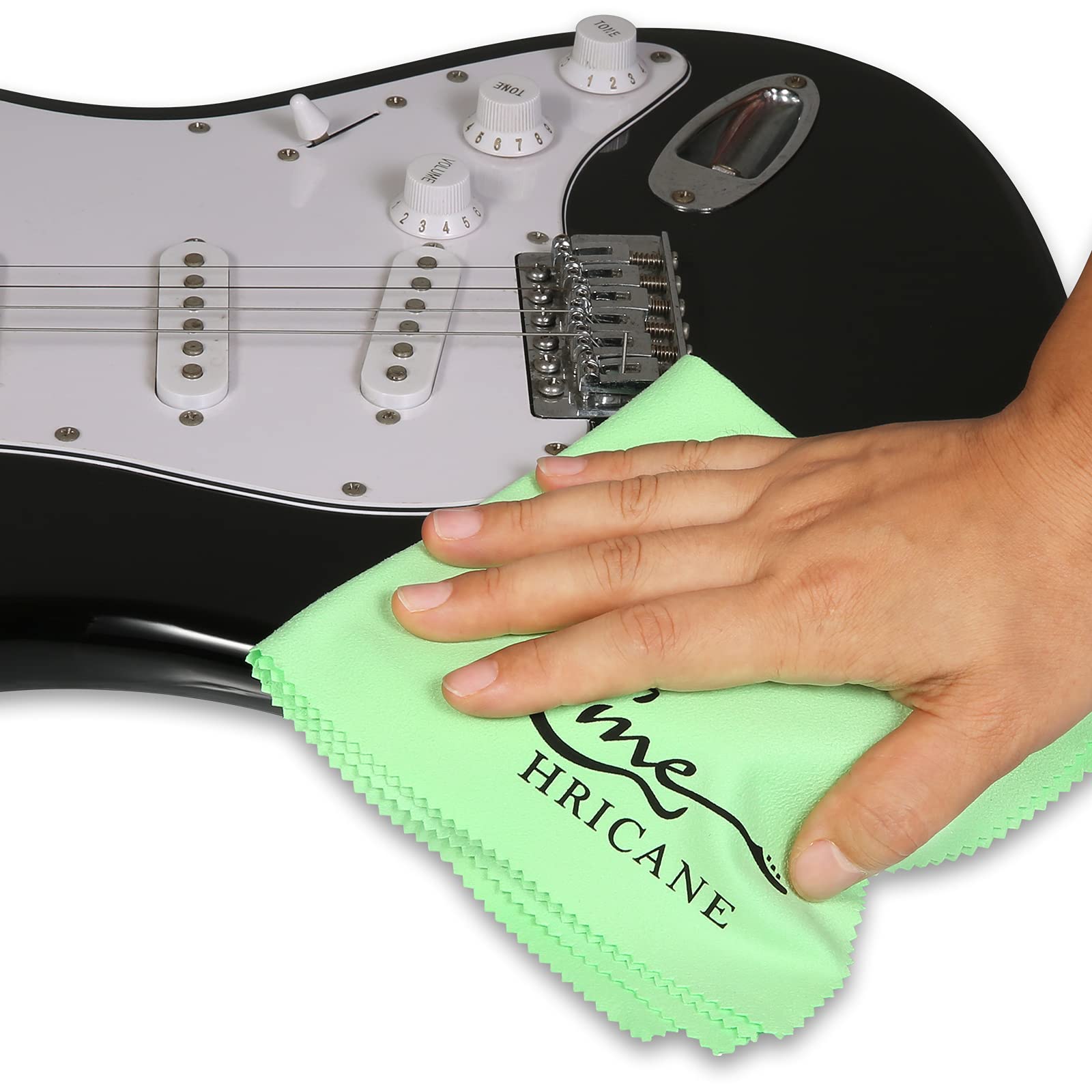 Hricane Guitar Cloths Ultrafine fiber suede (8-Pack 12''x12'') Plush Polishing Cloths for Musical Instruments Premium Polishing