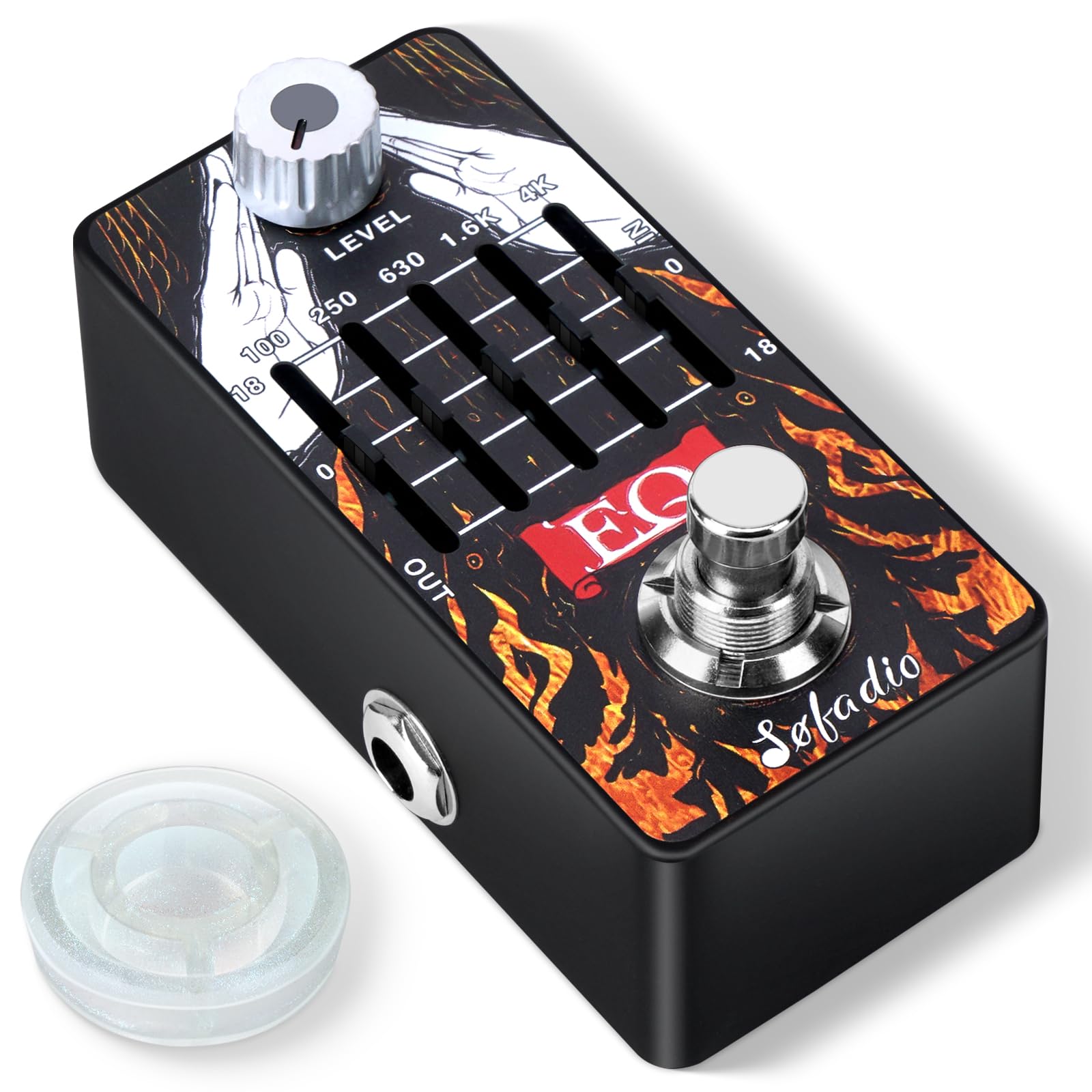 Sofadio Analog Equalizer Pedal EQ Pedal For Electric and Acoustic Guitar With True Bypass Full Metal Case (EQ)