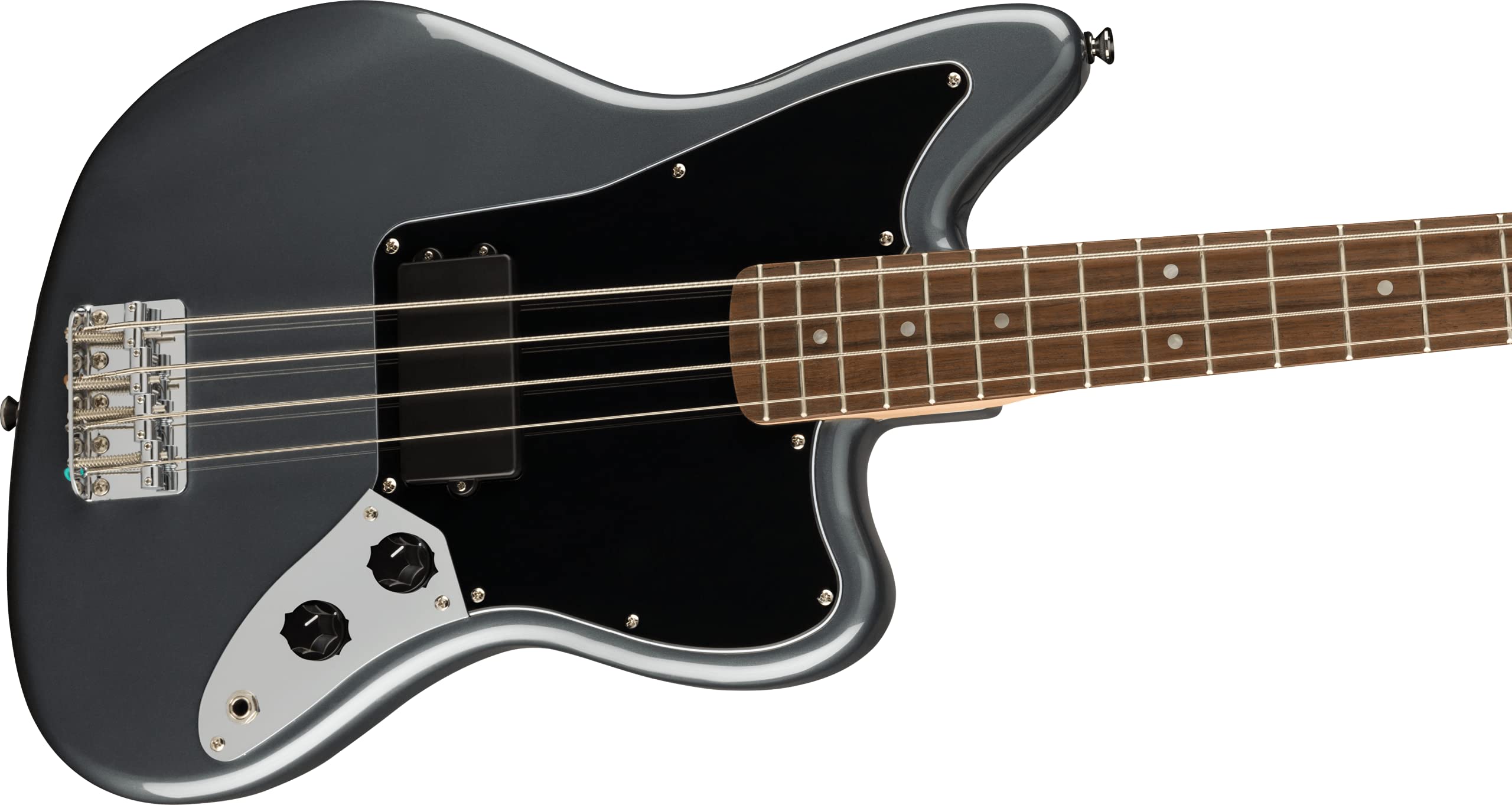 Fender Squier Affinity Series Jaguar Bass, Charcoal Frost Metallic, Laurel Fingerboard