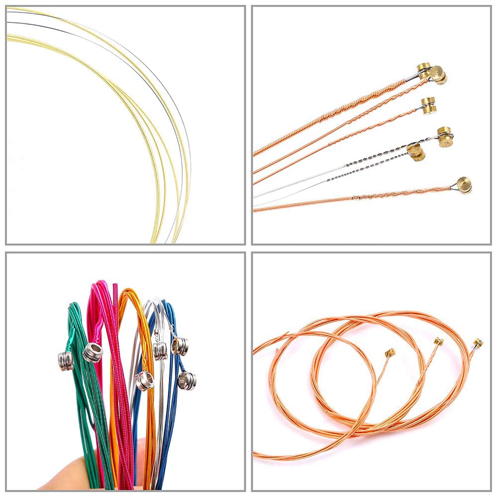 Vilihkc 65 PCS Guitar Accessories Kit Including Guitar Strings, Picks, Capo, Thumb Finger Picks, String Winder, Bridge Pins, Pin