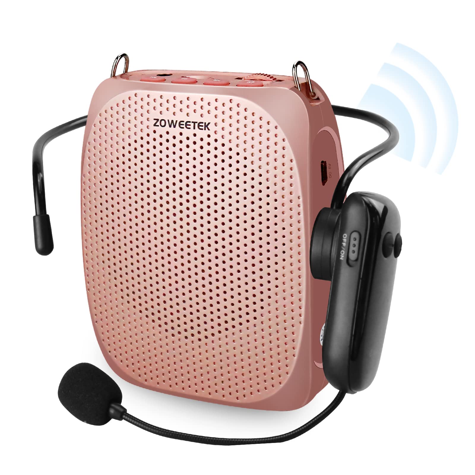 ZOWEETEK Wireless Voice Amplifier for Teachers with 2 Microphone, Original Voice Amplifier Wireless Microphone, Portable Speaker