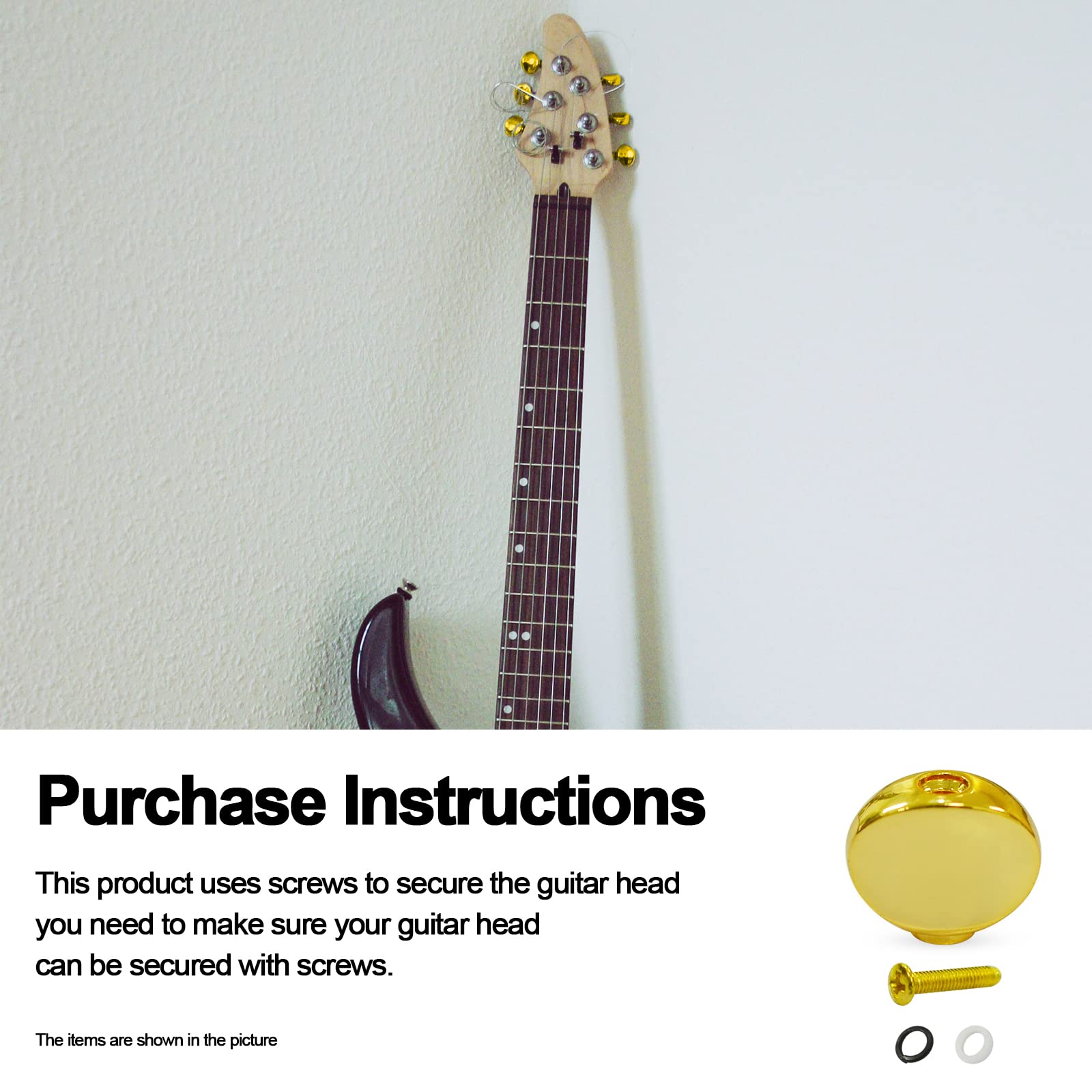 MAXCHEER 6PCS Small Oval Metal Guitar Tuning Pegs keys Tuners Machine Heads replacement Buttons knobs Handle (Gold)