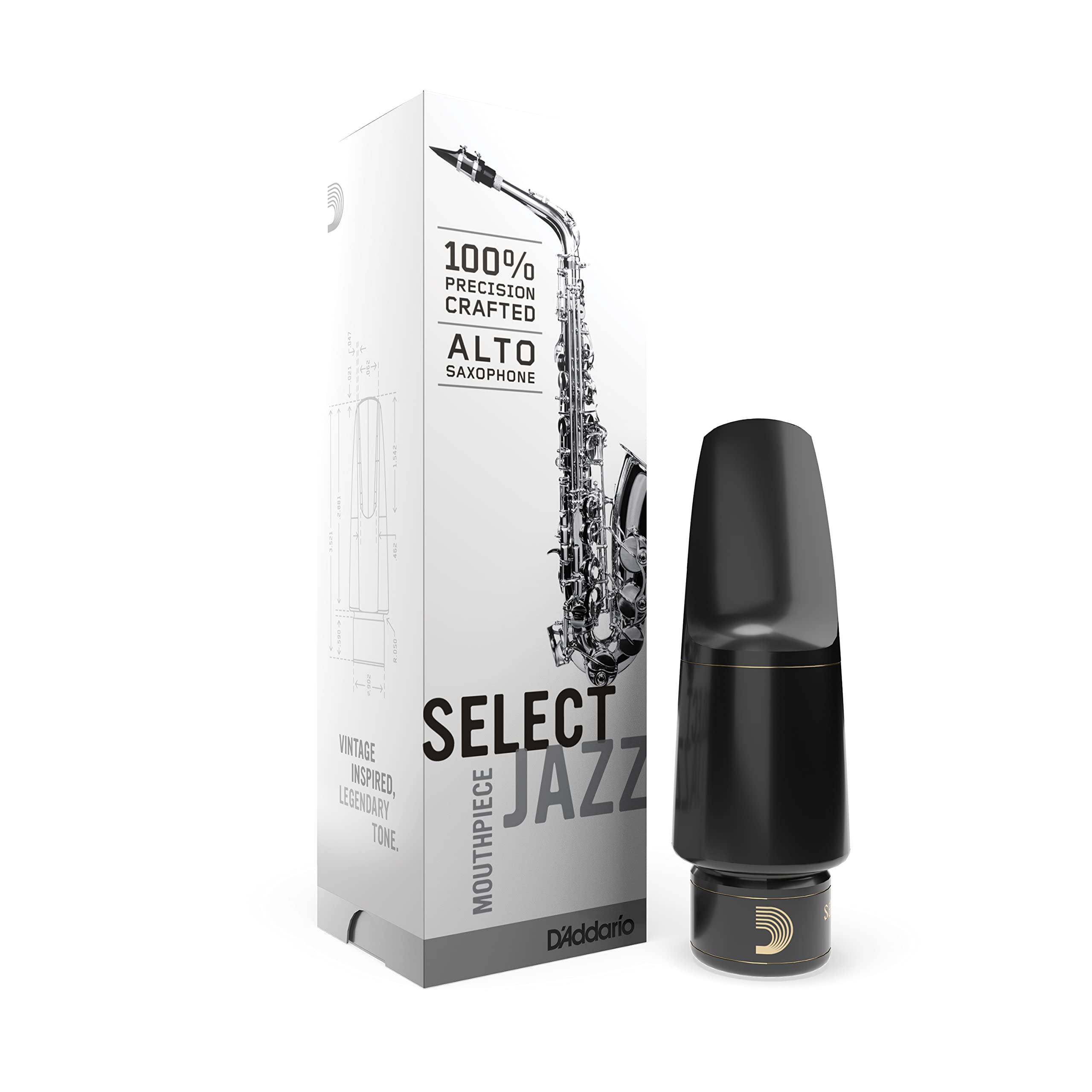 DAddario Woodwinds Select Jazz Alto Saxophone Mouthpiece - D5M - Mouthpiece for Alto Sax