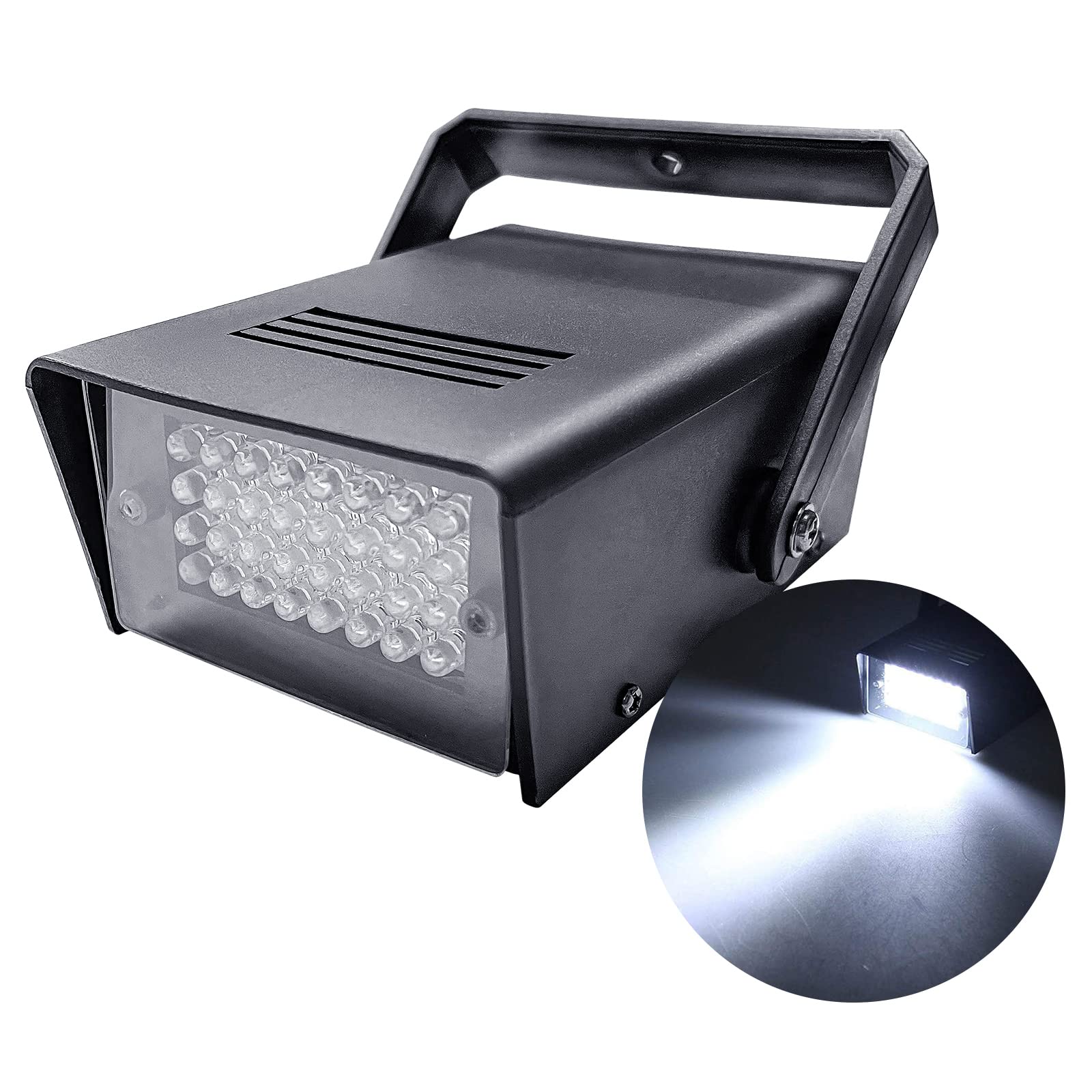 Disco Strobe Light for Party 32 Led Mini Strobes Lights for Parties, Plug in Strobe Lights Halloween Haunted House for Room, Evi
