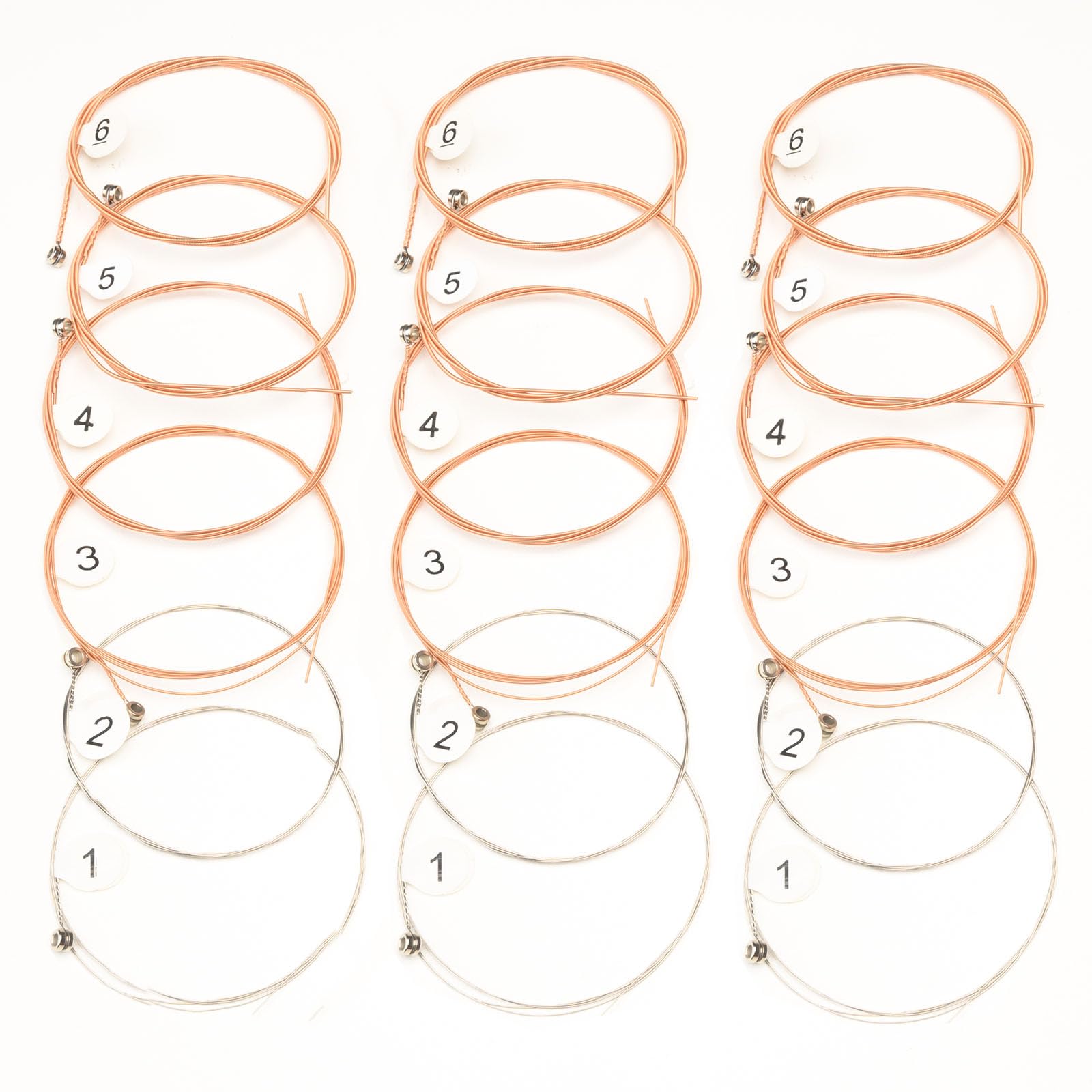 Gzyujiemedia (3 Sets) 6 Pieces Acoustic Guitar Strings (String Gauge 0.01-0.05),(10-50), Replacement Bronze Strings, Ideal For B