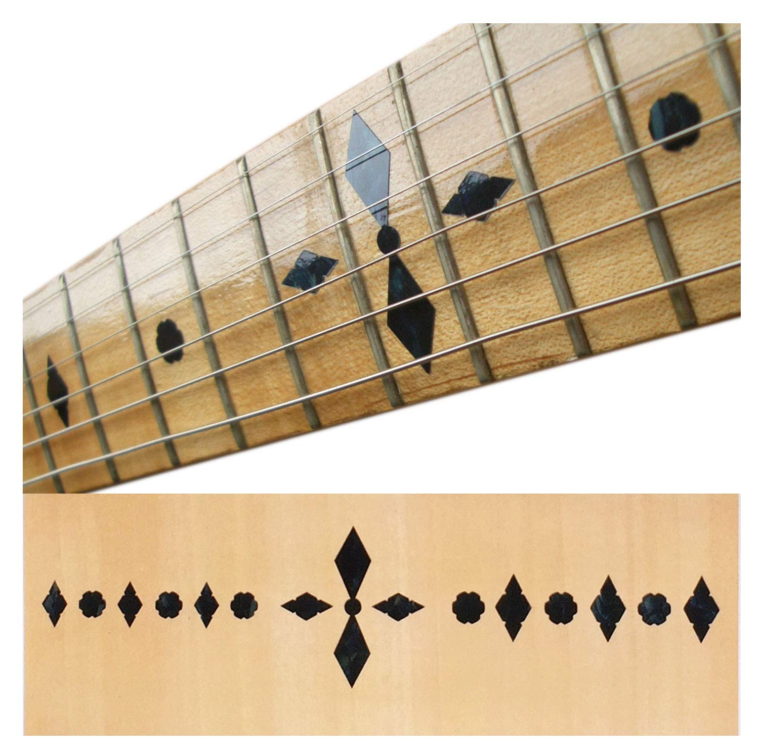 Jockomo Checker/Black Pearl Guitar Inlay Sticker