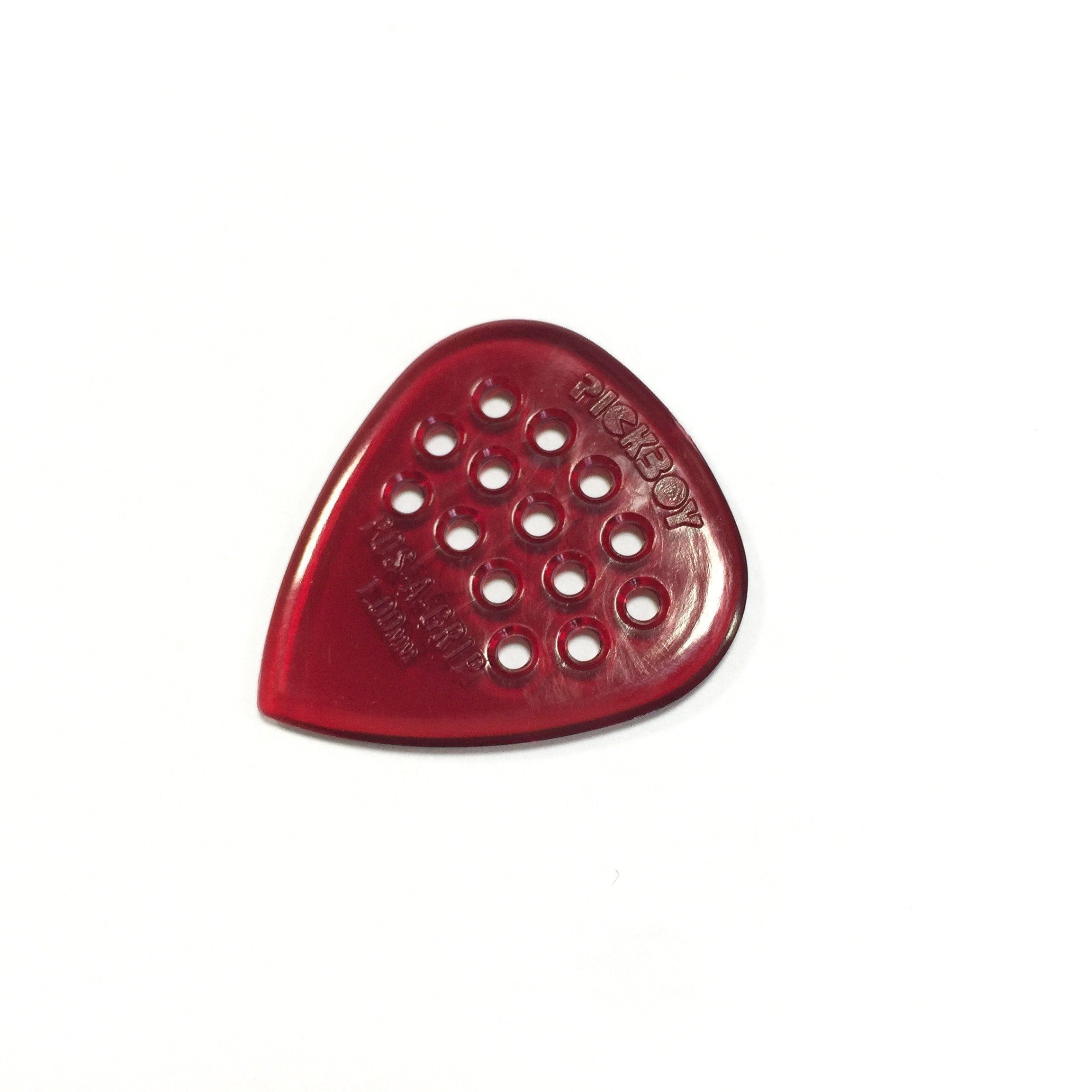 Pickboy Pos-a-Grip, Red, Polycarbonate, 1.00mm, 10 picks