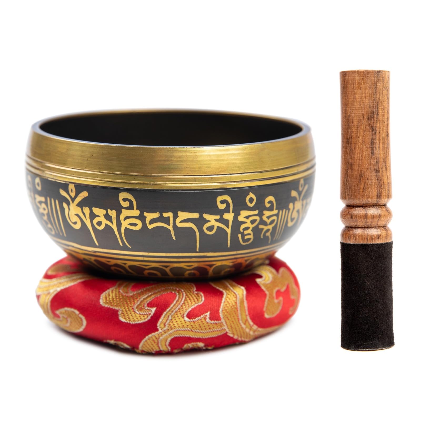 Tibetan Singing Bowl Set Bronze - Master Healing Grade - Authentic Handcrafted Sound Bowl by Himalayan Bazaar