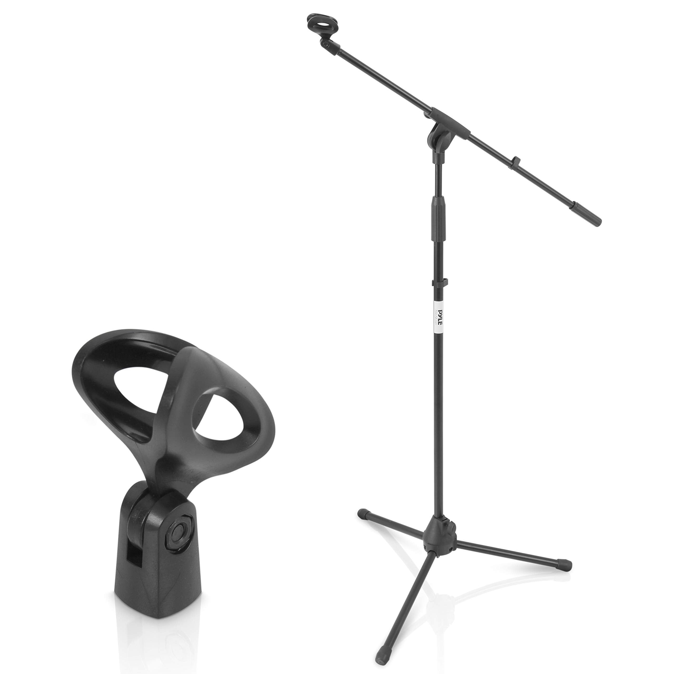 Pyle Foldable Tripod Microphone Stand - Universal Mic Mount And Height Adjustable From 37.5'' To 65.0'' Inch High W/ Extending T