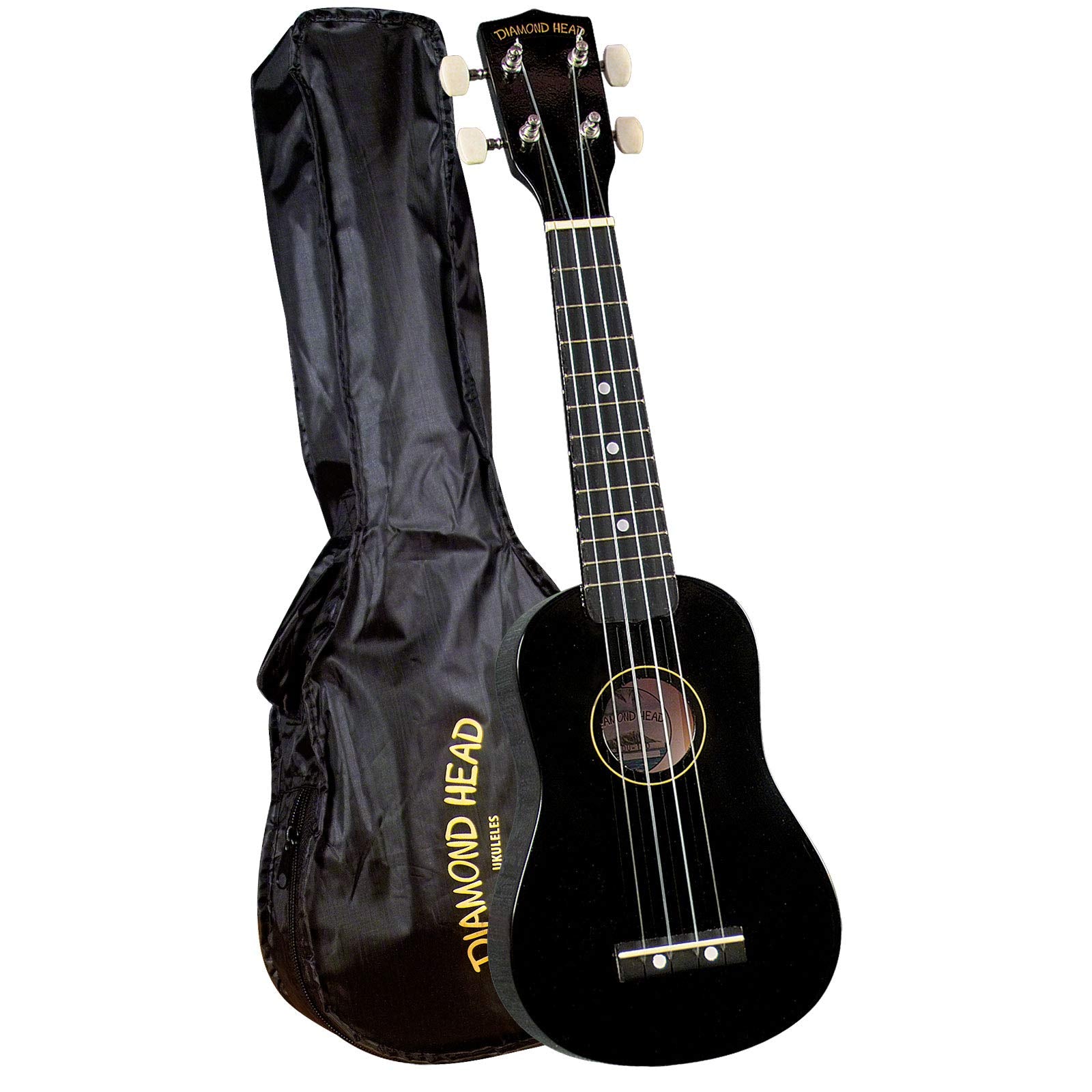 Diamond Head DU-100 Rainbow Soprano Ukulele - Black