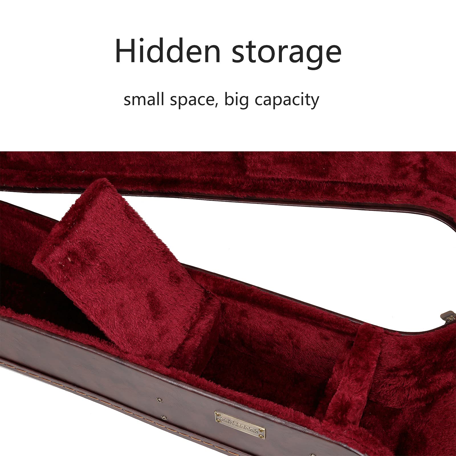 Crossrock Wood Case for Acoustic Bass Guitars-Brown(CRW620ABTW)