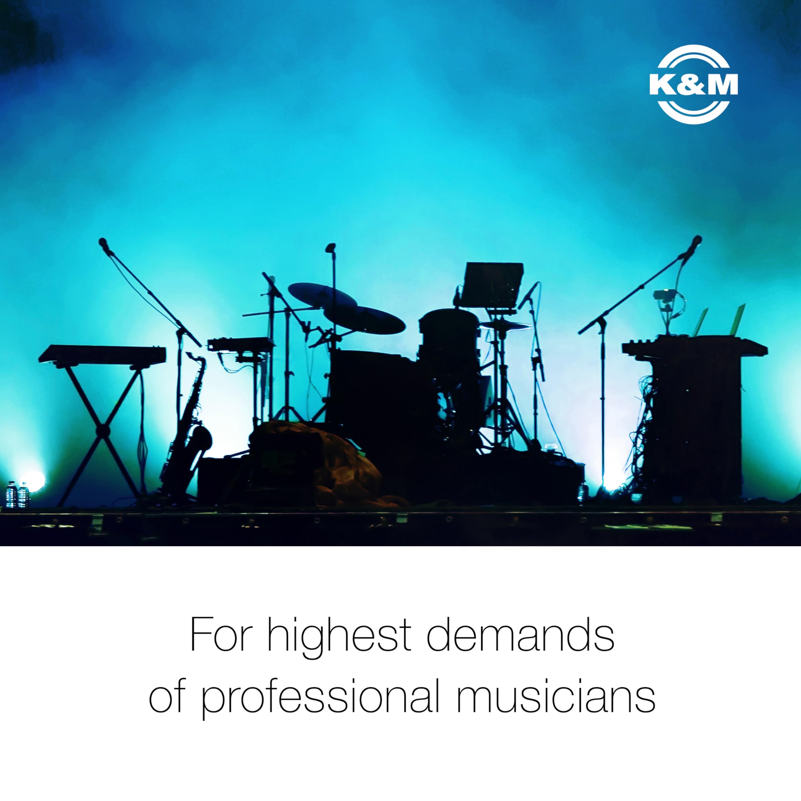 K&M Knig & Meyer 16022.000.55 Universal Drink Holder - Microphone Stand Tube Attachment - Holds Bottles, Cups, Glasses - Profess