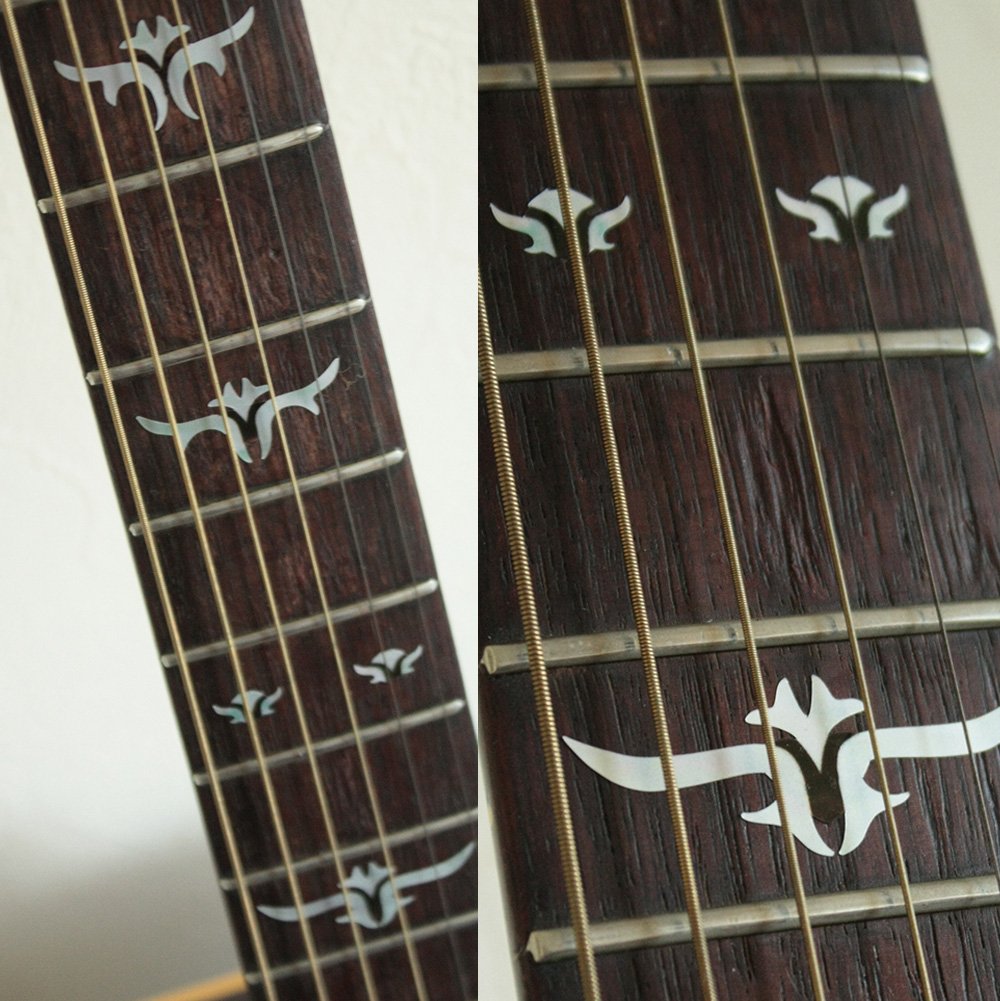 Jockomo Tailored Leaf (White Pearl) Guitar Inlay Sticker