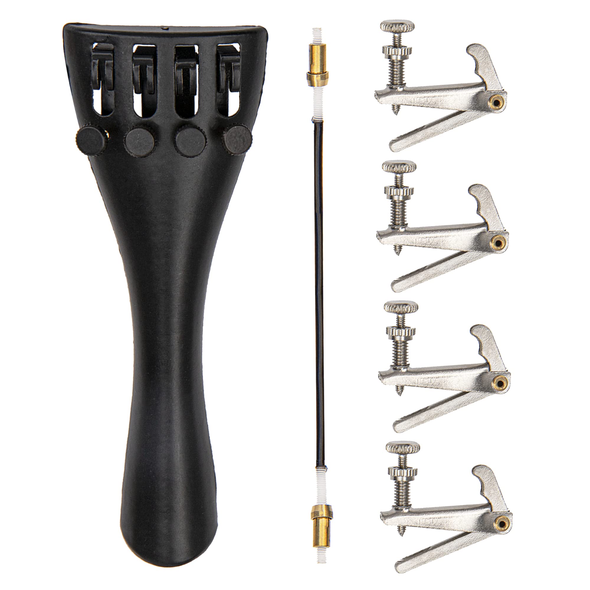 1Set Yootones Violin Tailpiece & Tailpiece Rope & Tuners Kits Set Compatible with 4/4-3/4 Violin Accessories Kit