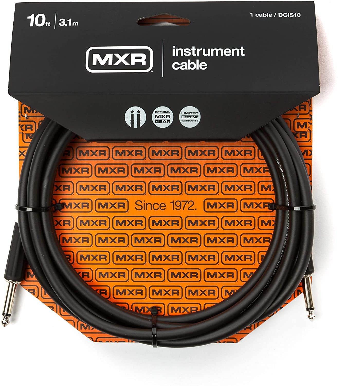 Briskdrop MXR M75 Super Badass Distortion Guitar Effects Pedal Bundle with MXR Premium Instrument Cable and Patch Cables m75bund