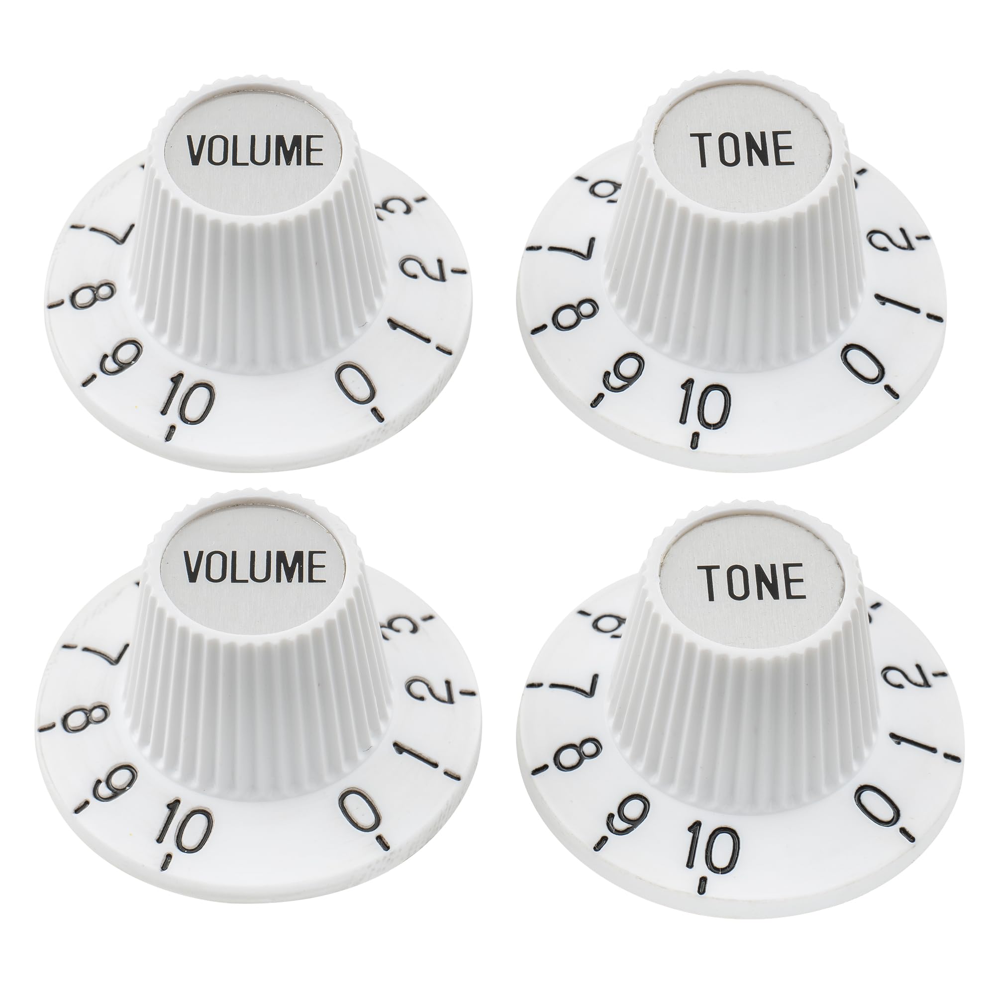 Musiclily Pro Fine 24 Splines Witch Hat Knobs Top Hat Knobs Tone Volume Control Knobs For Electric Guitar Bass Amplifier Effect