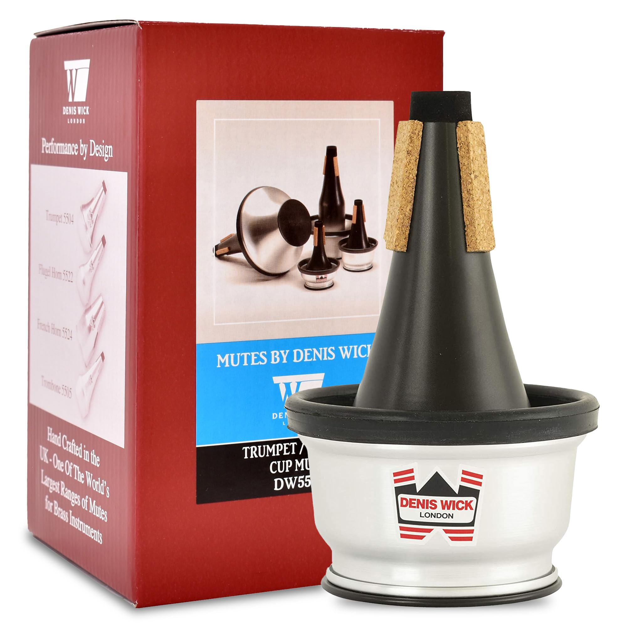 Denis Wick Adjustable Cup Mute for Trumpet or Cornet, 5531 - Hand-Spun Aluminum Mute and Adjustable Cup Position for Varied Tone