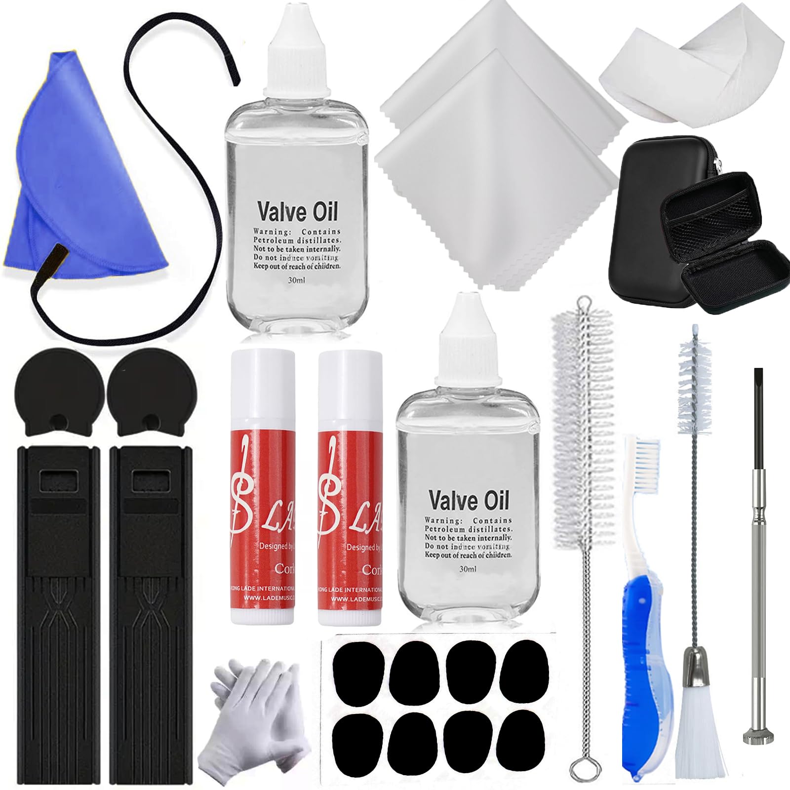 60 Pcs Clarinet Cleaning Kit, Saxophone Cleaning Kit,Clarinet Accessories,Mouthpiece Brush,Dust Brush,Cleaning Cloth,Clarinet Re