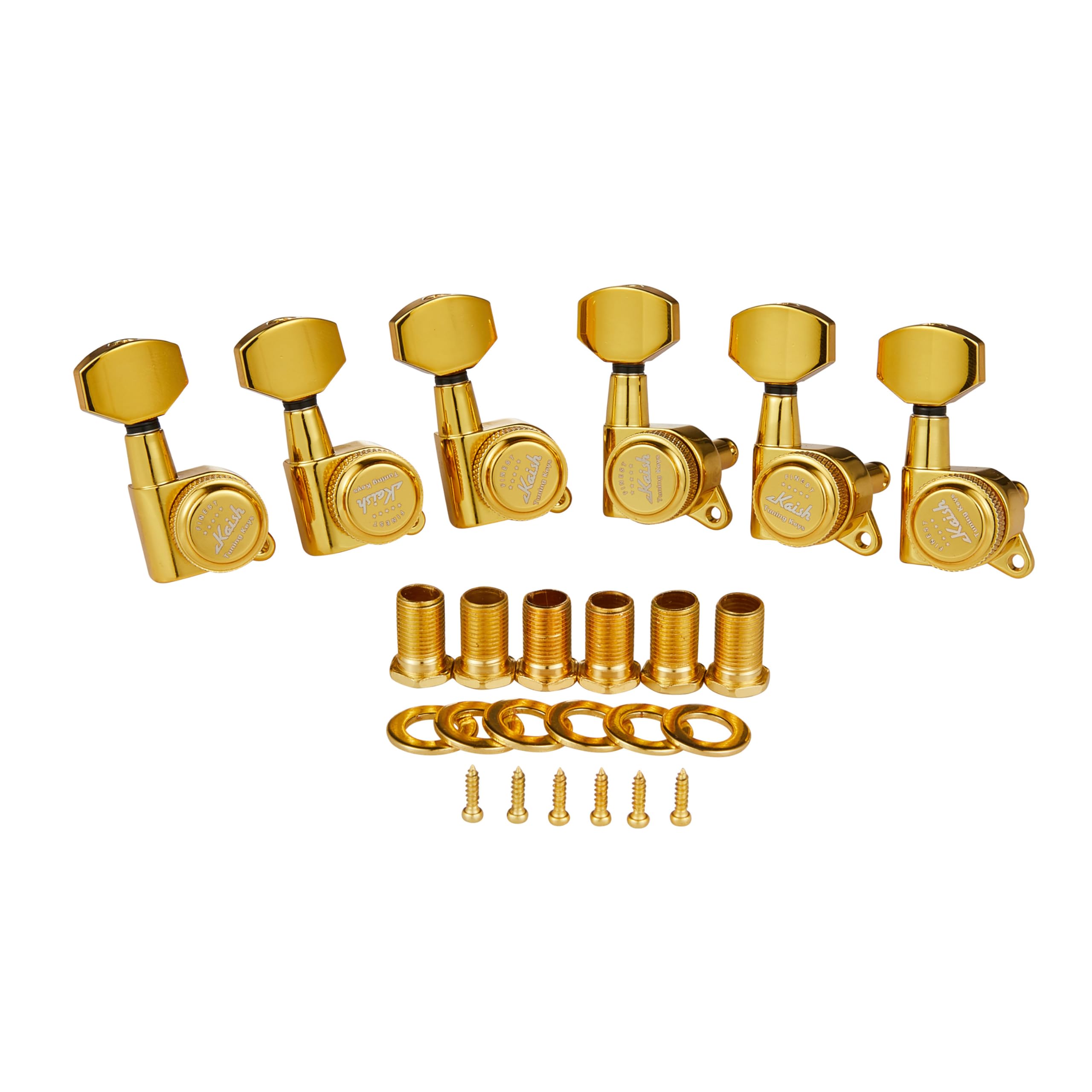 Kaish 18:1 Locking Tuners Tuning Keys Guitar Locking Tuning Machines With Mini Contemporary Buttons For Strat/Tele/Les Paul Elec