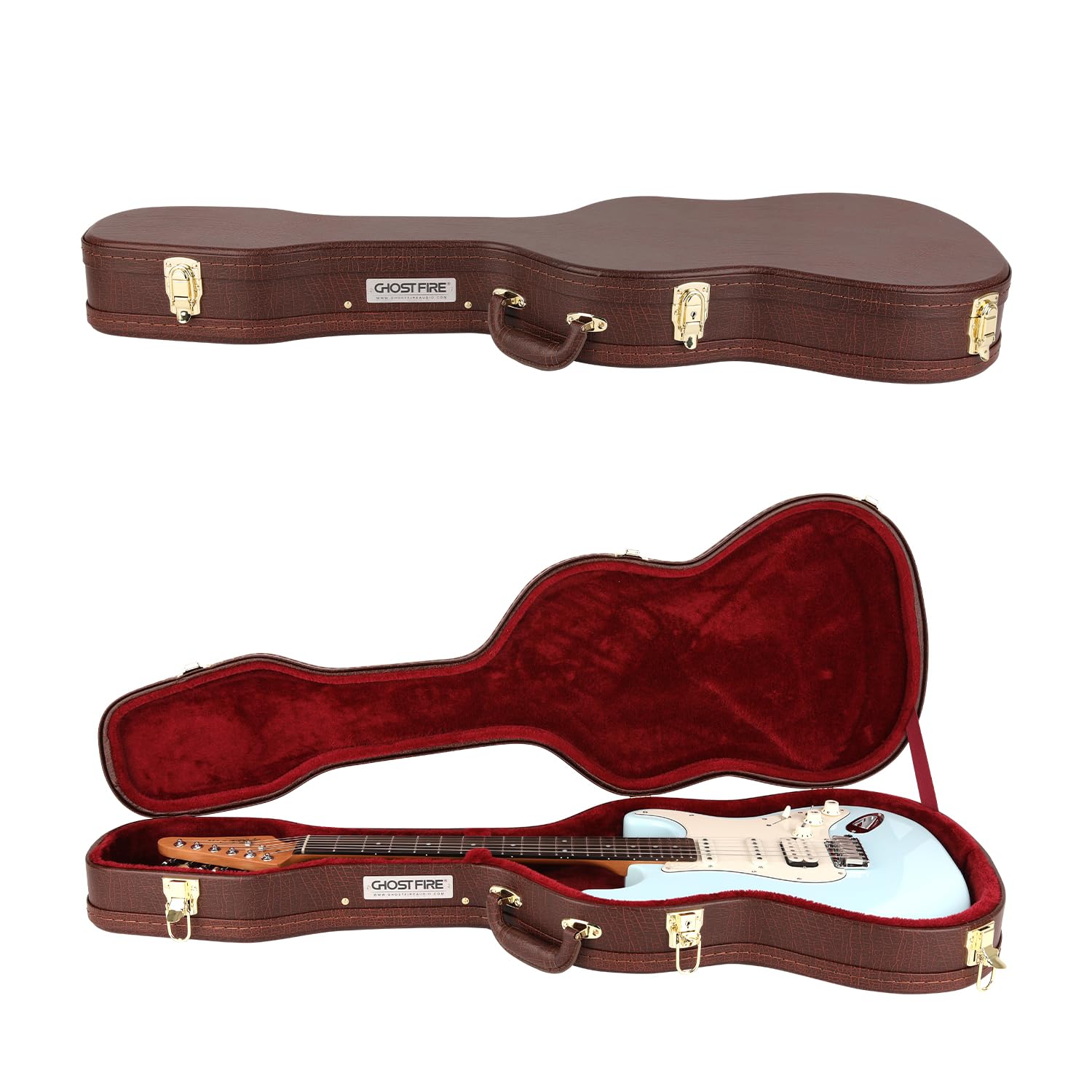 Ghostfire Hard-Shell Cases Electric Guitars Case Super Thick Fit St (V-Egc)