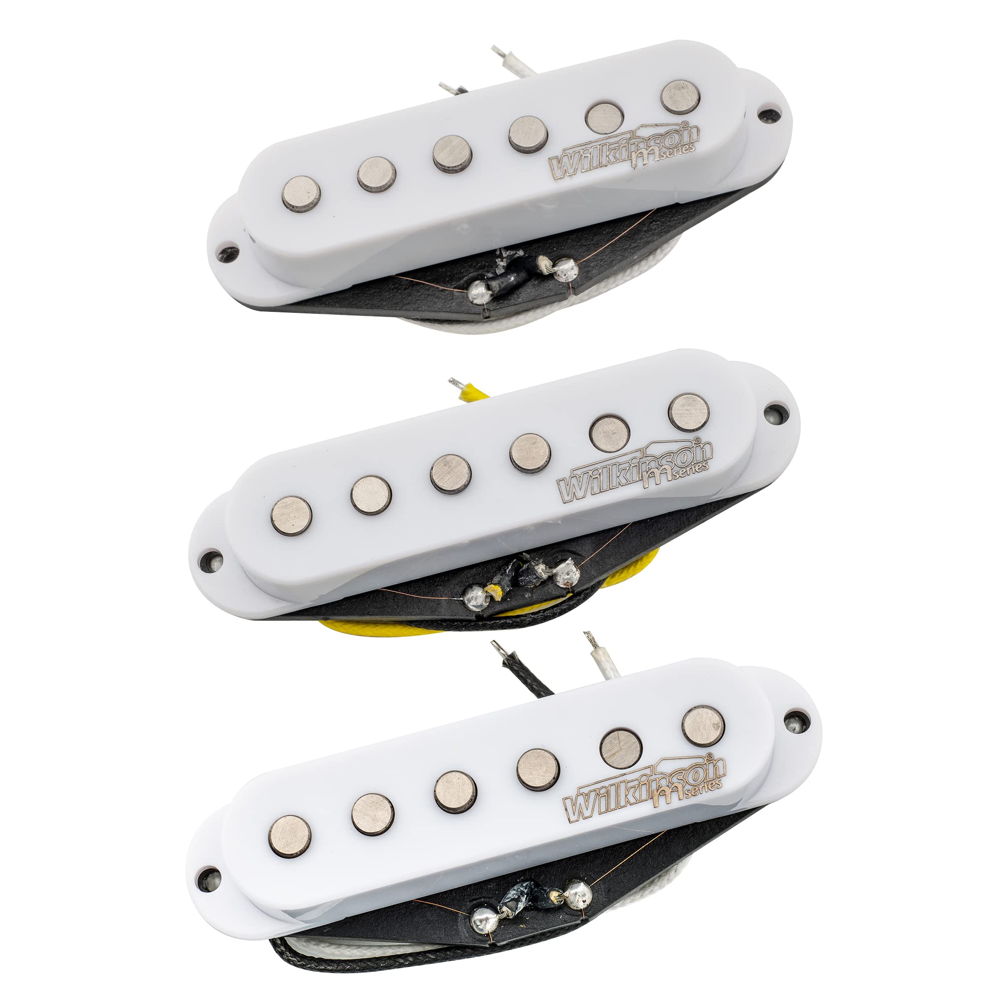 Wilkinson Vintage Voice Alnico V St Strat Single Coil Pickups Set Sss For Stratocaster Electric Guitar, White
