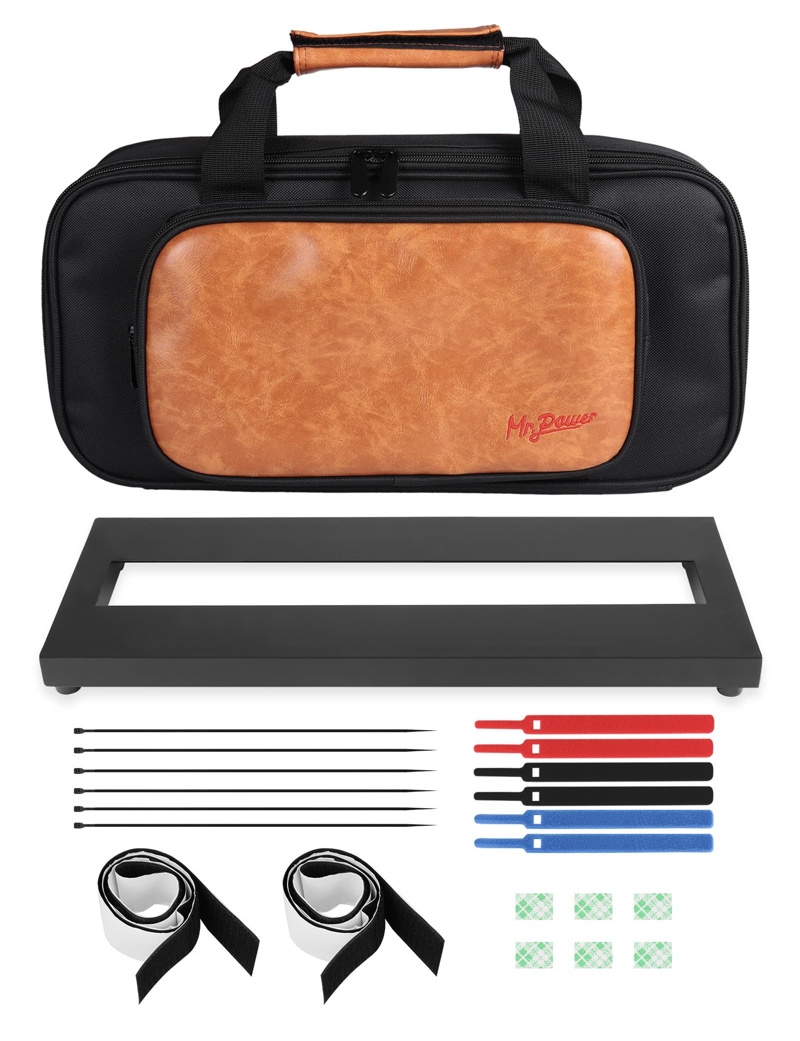 Mr.Power 15 X 5.7 Inch Pedal Board Portable 0.75Lb Super Light Aluminium Alloy Effect Pedalboard With Carry Bag (Small Pedalboar