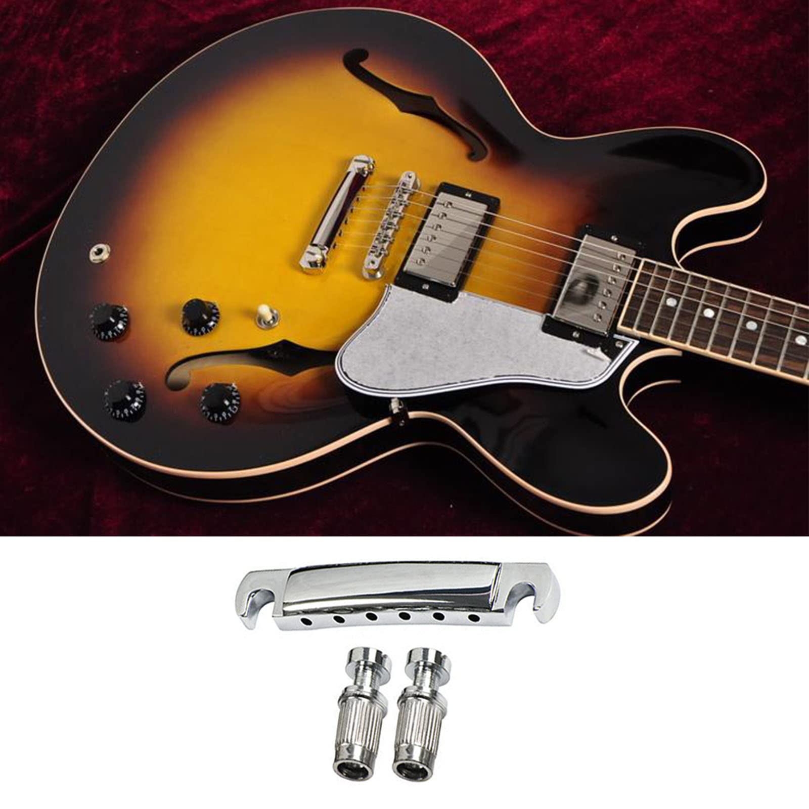Electric Guitar Tune-o-Matic Tailpiece Bridge Set w/Studs Mounting Accessories Fit For Epiphone Les Paul Replacement Parts