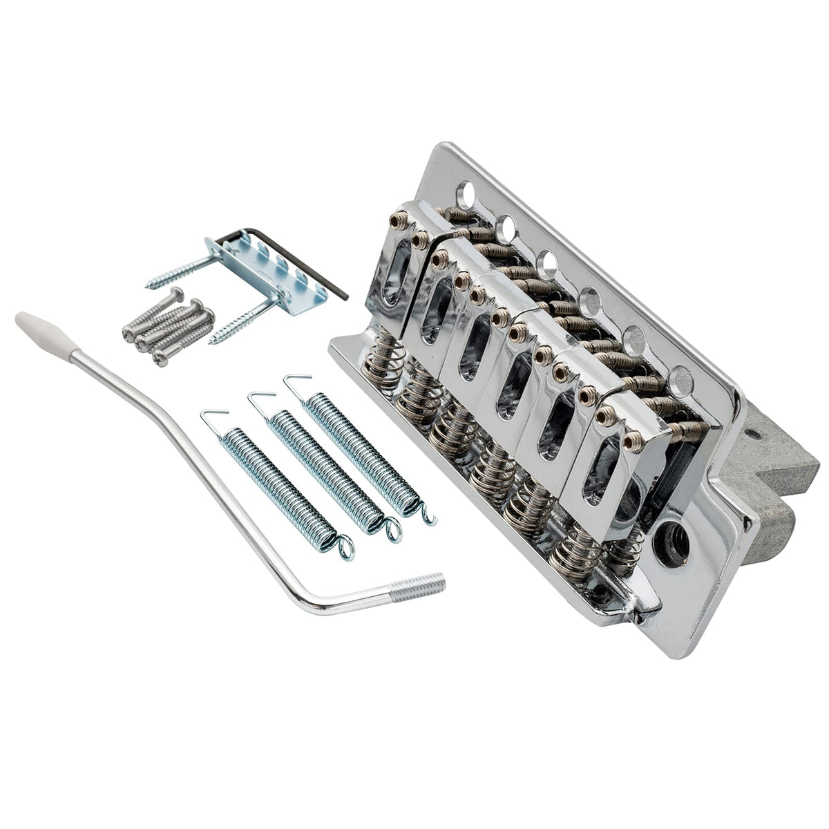 Musiclily 52.5Mm Guitar Stratocaster Tremolo Bridge Assemblies For Fender Strat Squier Electric Guitar Replacement, Chrome