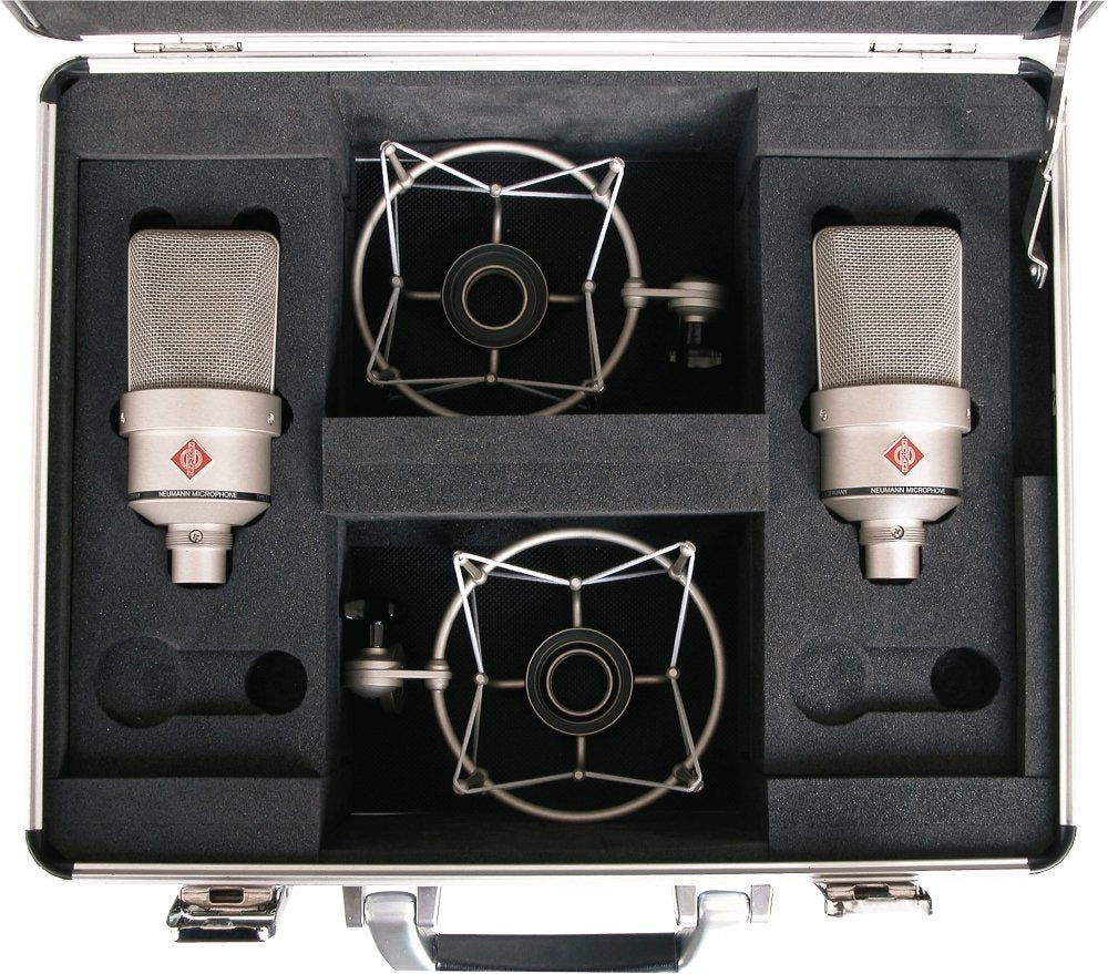 Neumann Tlm 103 Anniversary Stereo Microphone Pair Satin Nickel