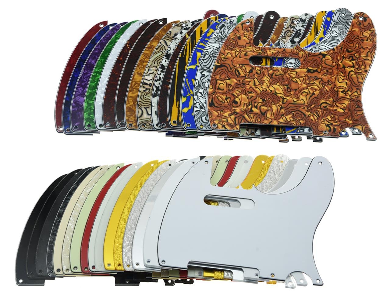 KAISH American Vintage 5 Hole Tele Pickguard TL Guitar Pick Guard Scratch Plate for Tele/Telecaster Tiger Stripe