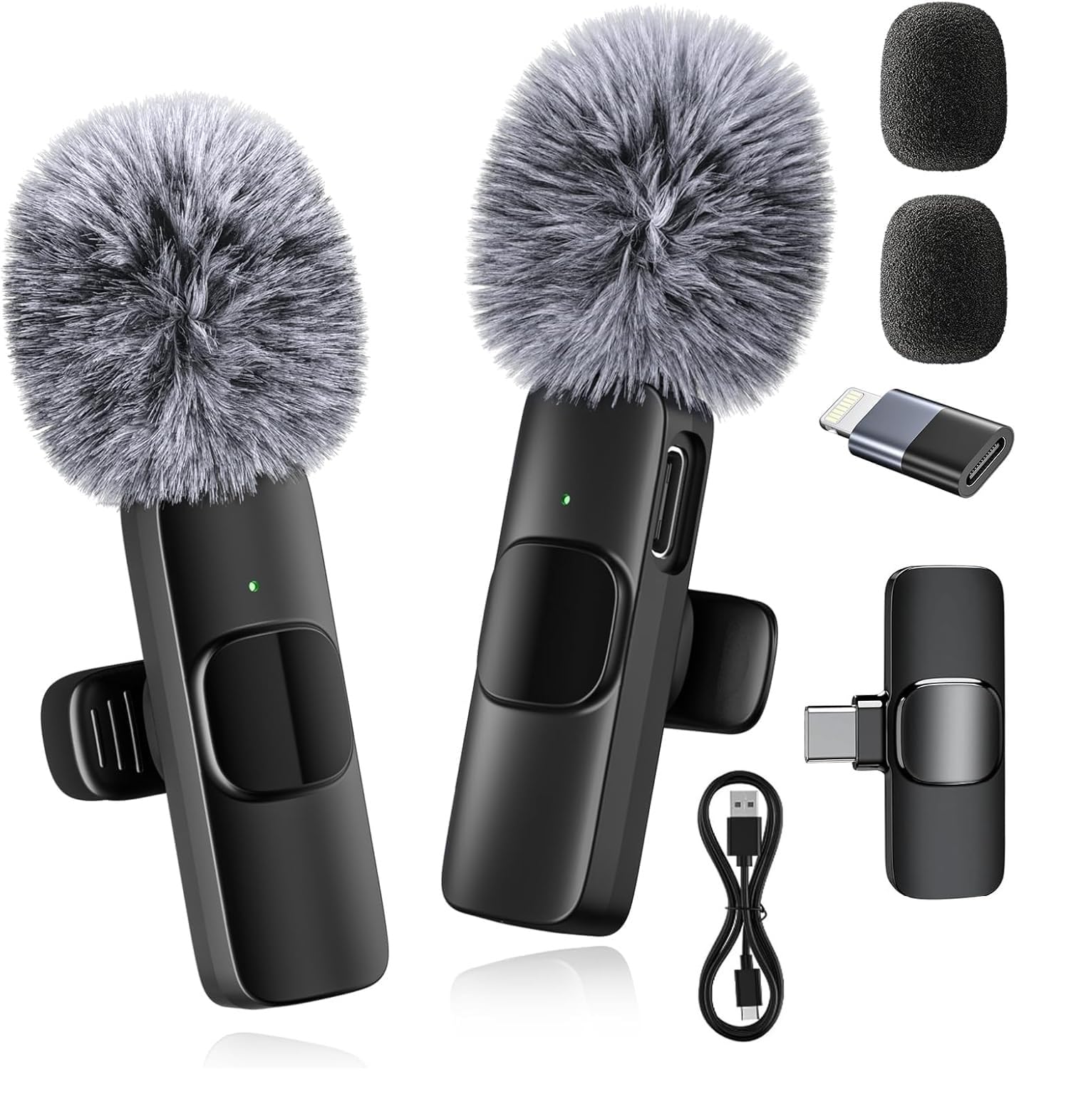 Krlz Lavalier Microphone Mobile Phone For Iphone/Android/Computer Pc, Mini Microphone, Wireless Lavalier Microphone, Wireless La