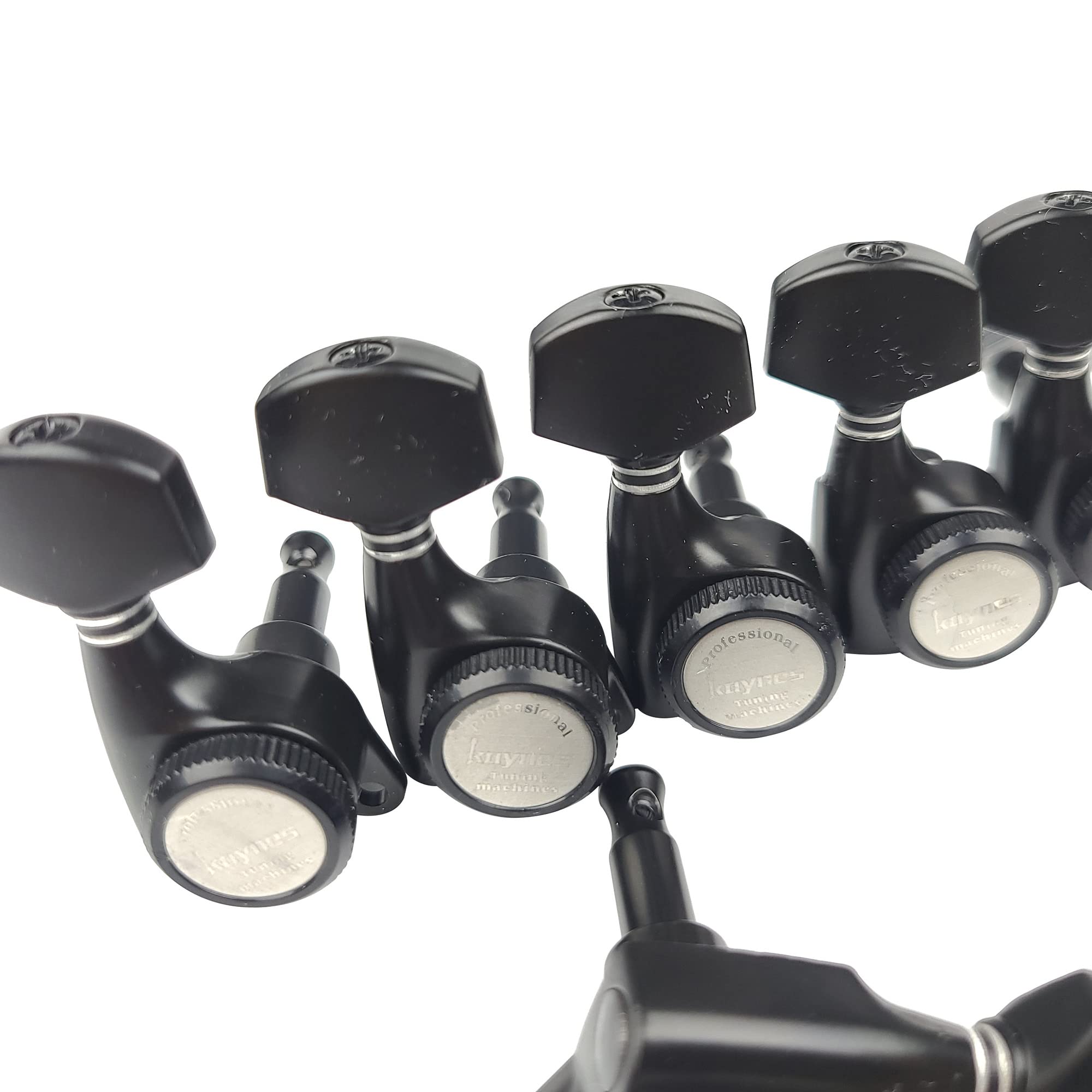 Kaynes Guitar Locking Tuners - 18:1 Black Lock String Tuning Keys Pegs Machine Heads Tuners for Strat Tele ST TL LP SG most Elec