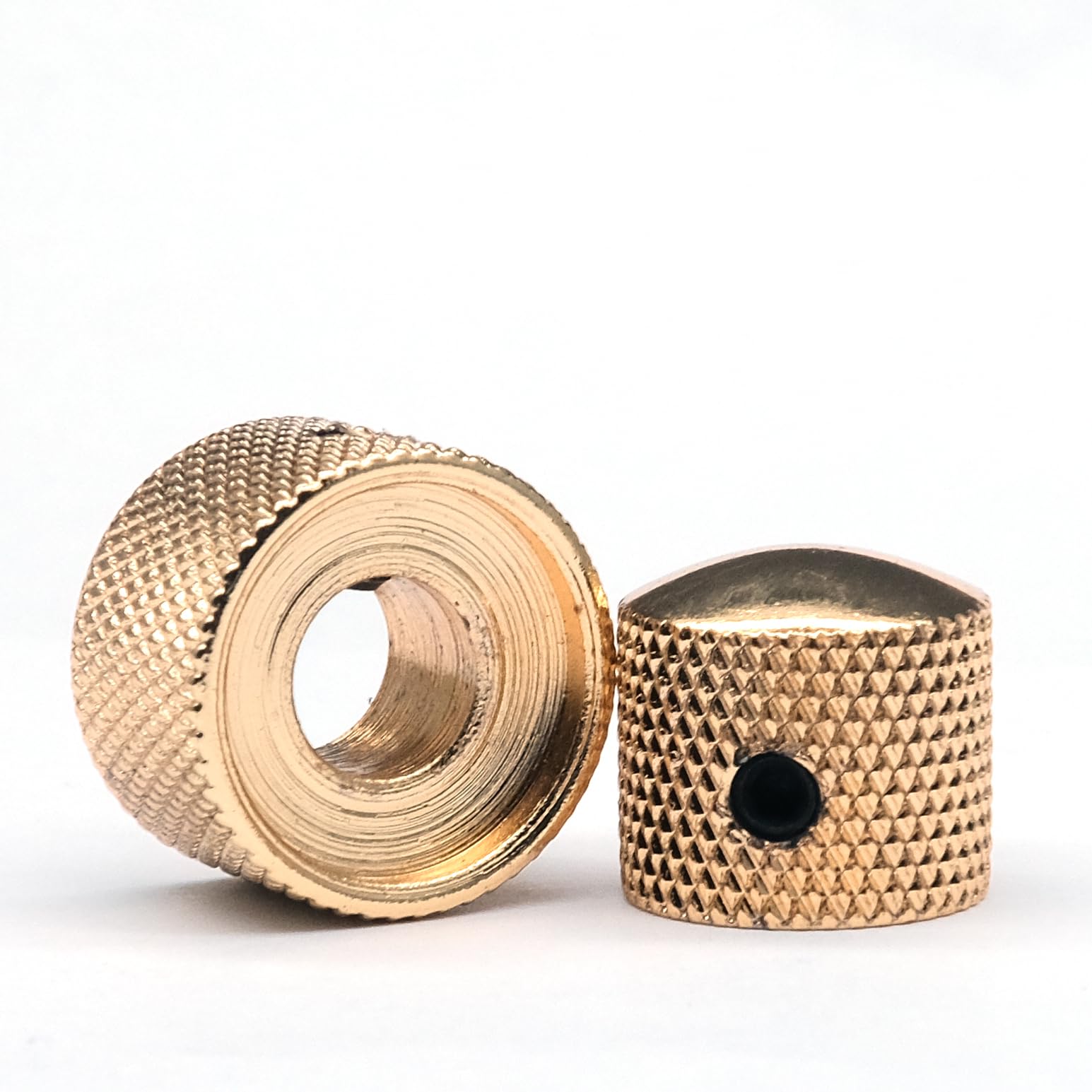 harpfeas 2PCS Guitar Dual Concentric Stacked Control Knobs Sets Metal with Wrench Replacement for Electric Guitar Bass (Gold)