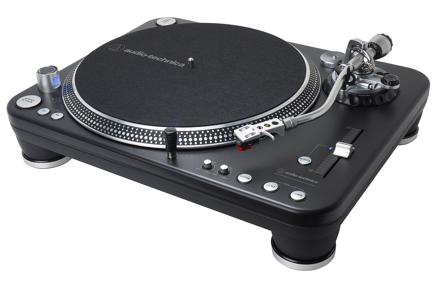 Audio-Technica ATLP1240USBXP Direct-Drive Professional DJ Turntable (USB & Analog), Black, Selectable 33 -1/3, 45, and 78 RPM Sp