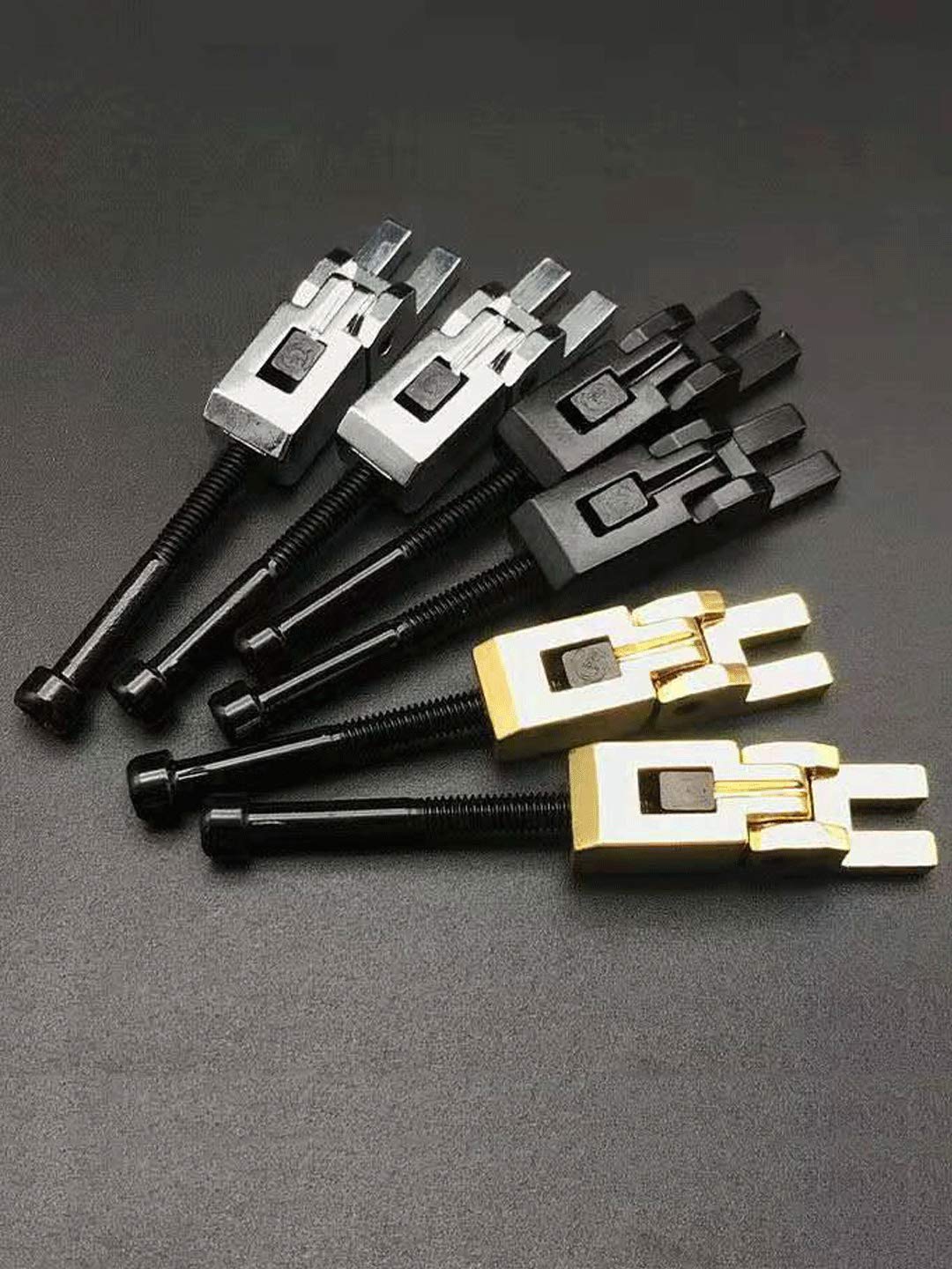 Set of 6 Double Locking Systyem Locked Saddles for Floyd Rose Guitar Tremolo Bridge(Chrome)