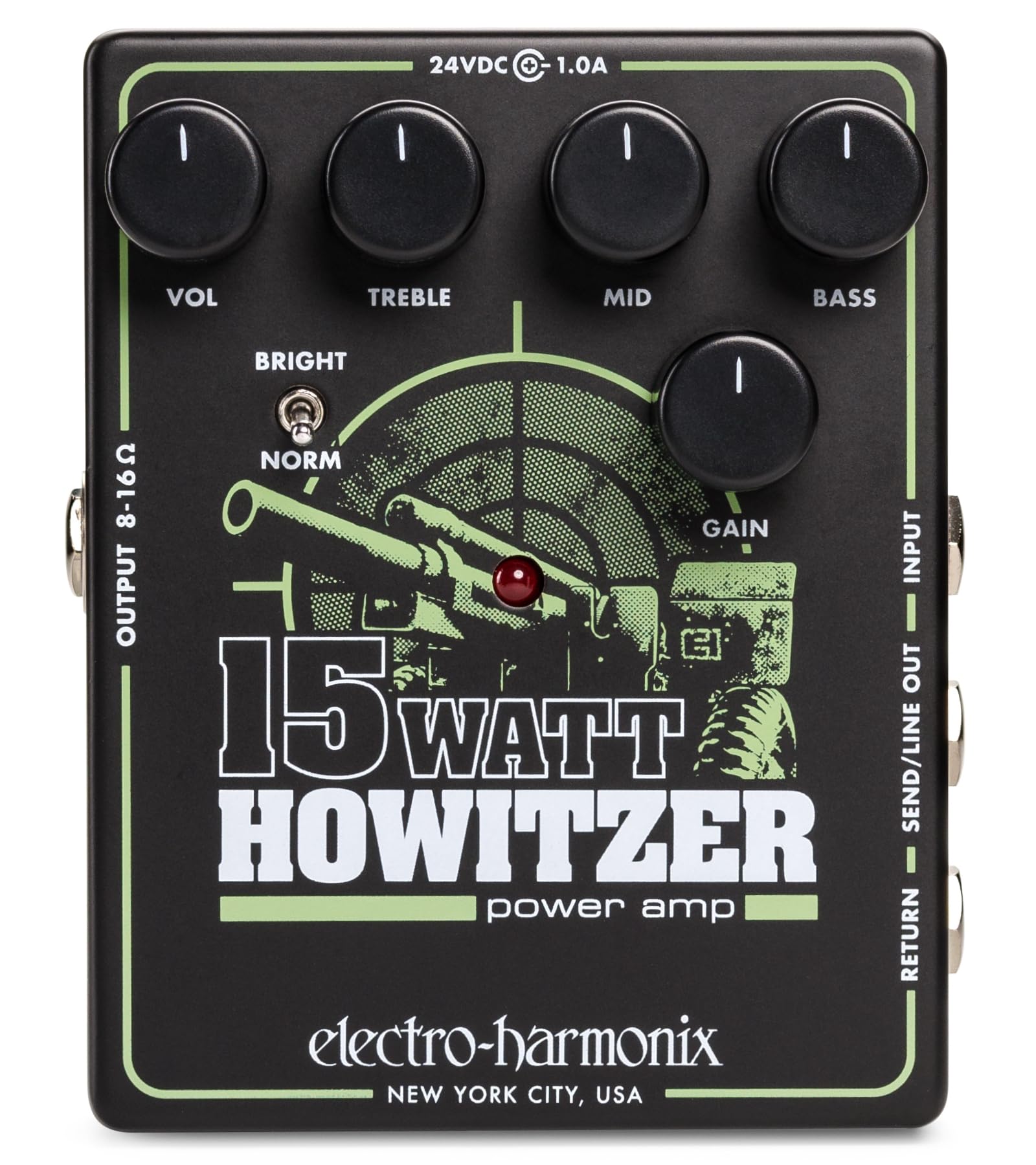 Eletcro-Harmonix 15 Watt Howitzer Pedal Guitar Amp/Preamp Pedal
