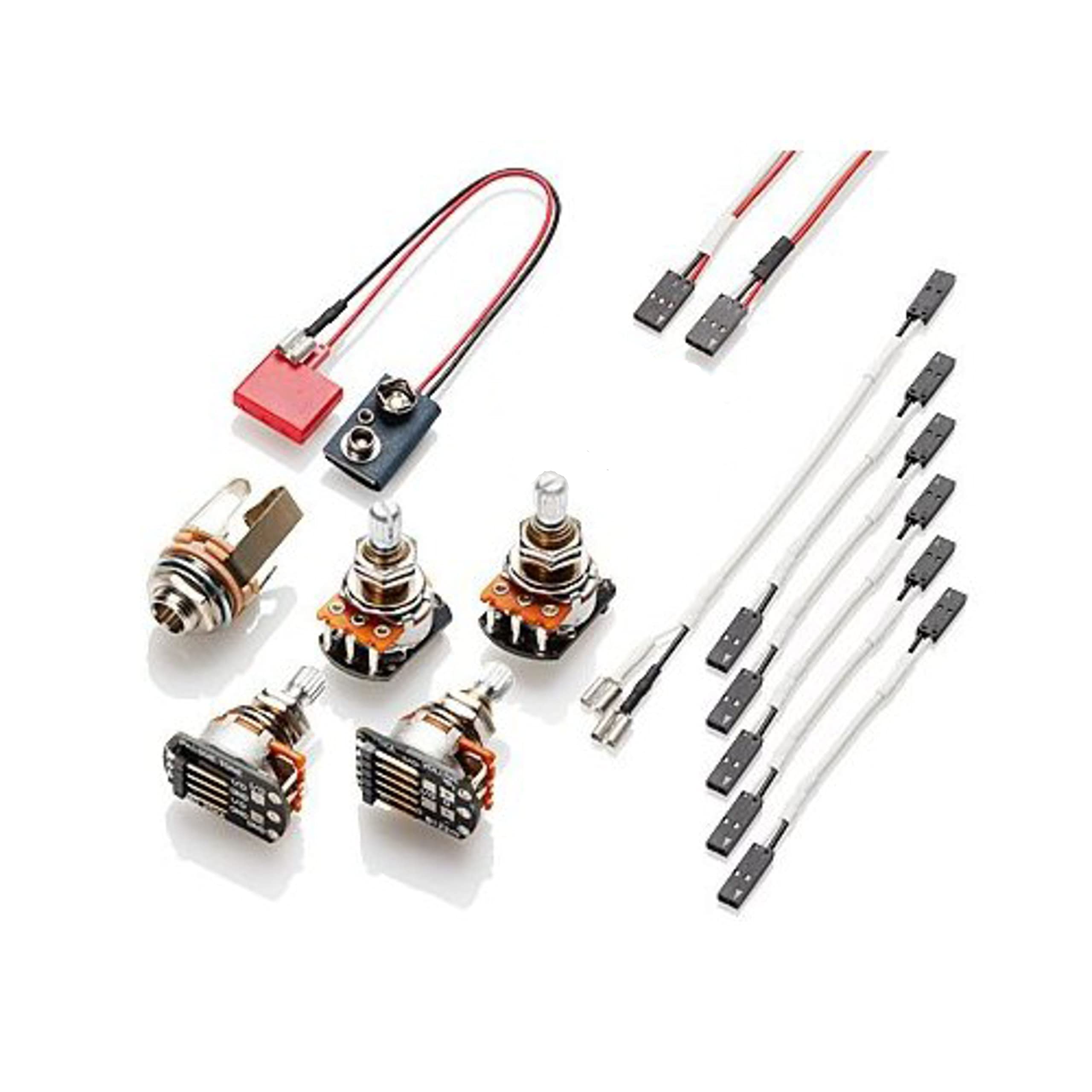 Emg Solderless Wiring Kit For 1-2 Active Pickups - Short Shaft (Strat) 10Mm