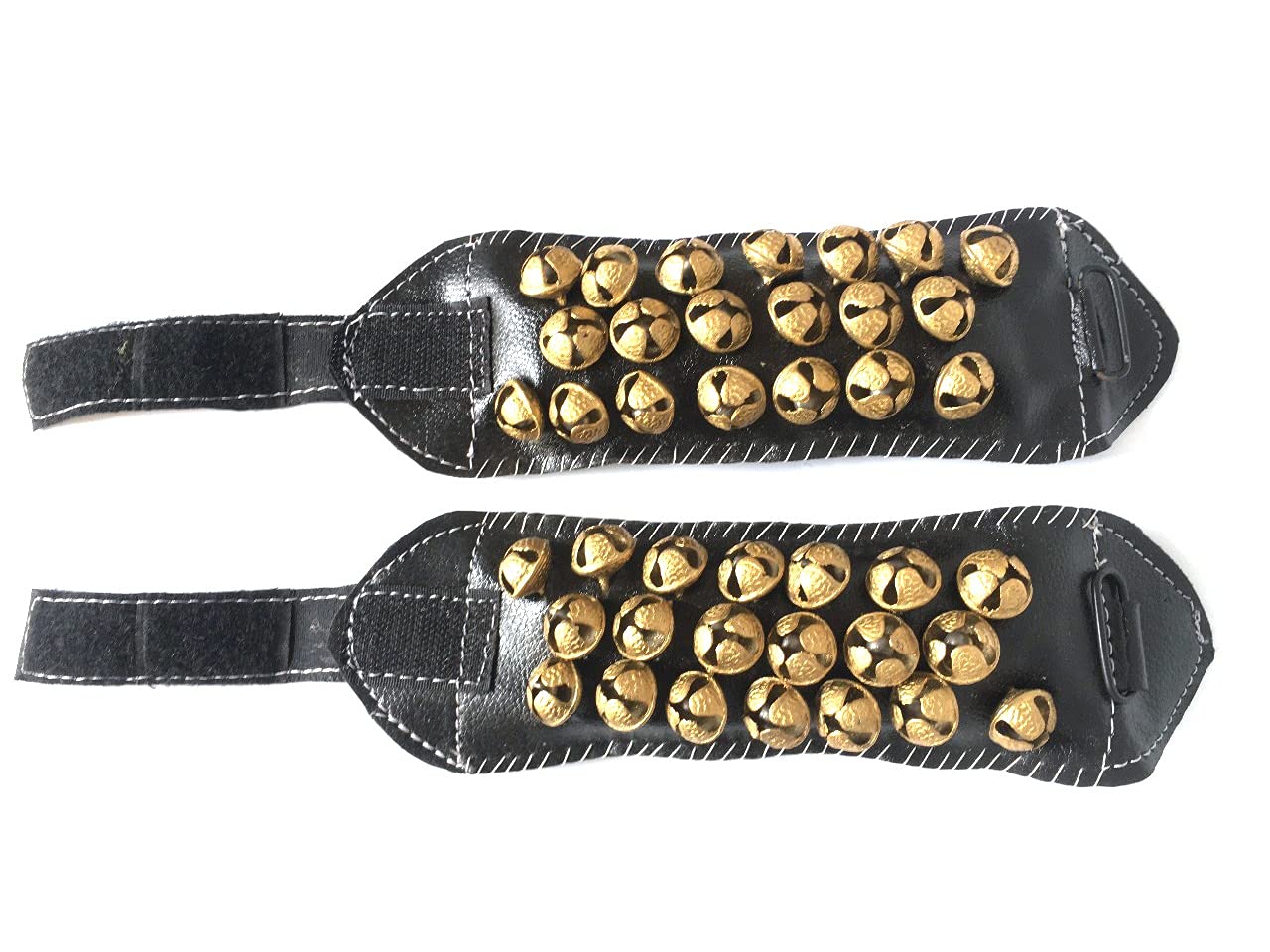 Uapan Metalcraft Leather Ghungroo Pair (3 Line_20 Ghungroo, Pair)
