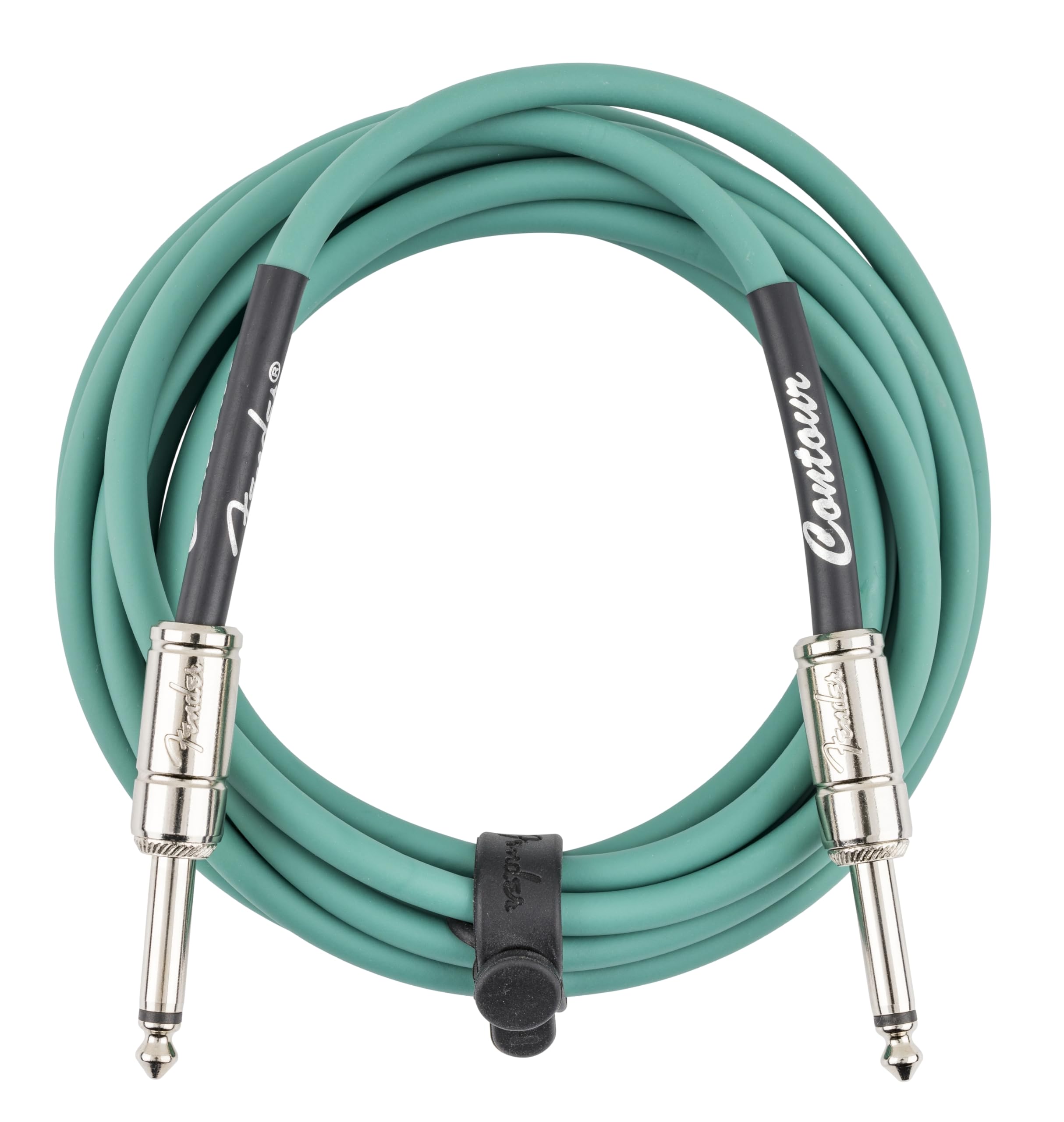 Fender Contour Instrument Cable, Guitar Cable, Guitar Accessories, Straight/Straight, Sherwood Green, 10 Ft