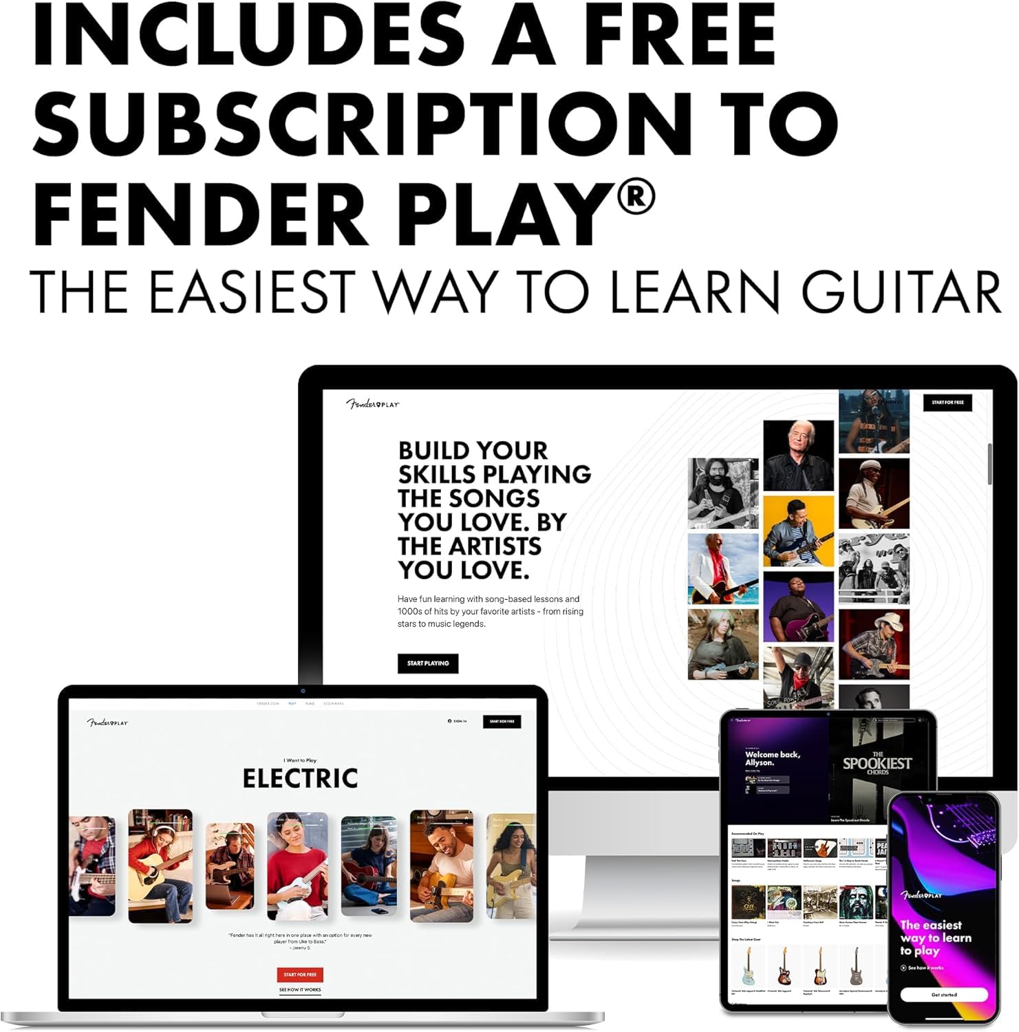 Fender Squier Debut Series Telecaster Electric Guitar, Beginner Guitar, 2-Year Warranty, Includes Free Lessons, Black with Satin