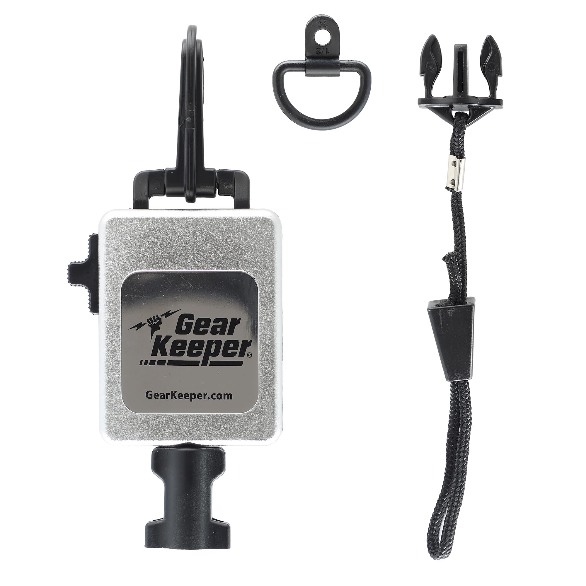Gear Keeper CB Radio Microphone Keeper - Retractable Mic Holder With Heavy Duty Snap Clip Mount for Truck Radio - CB Radio Acces