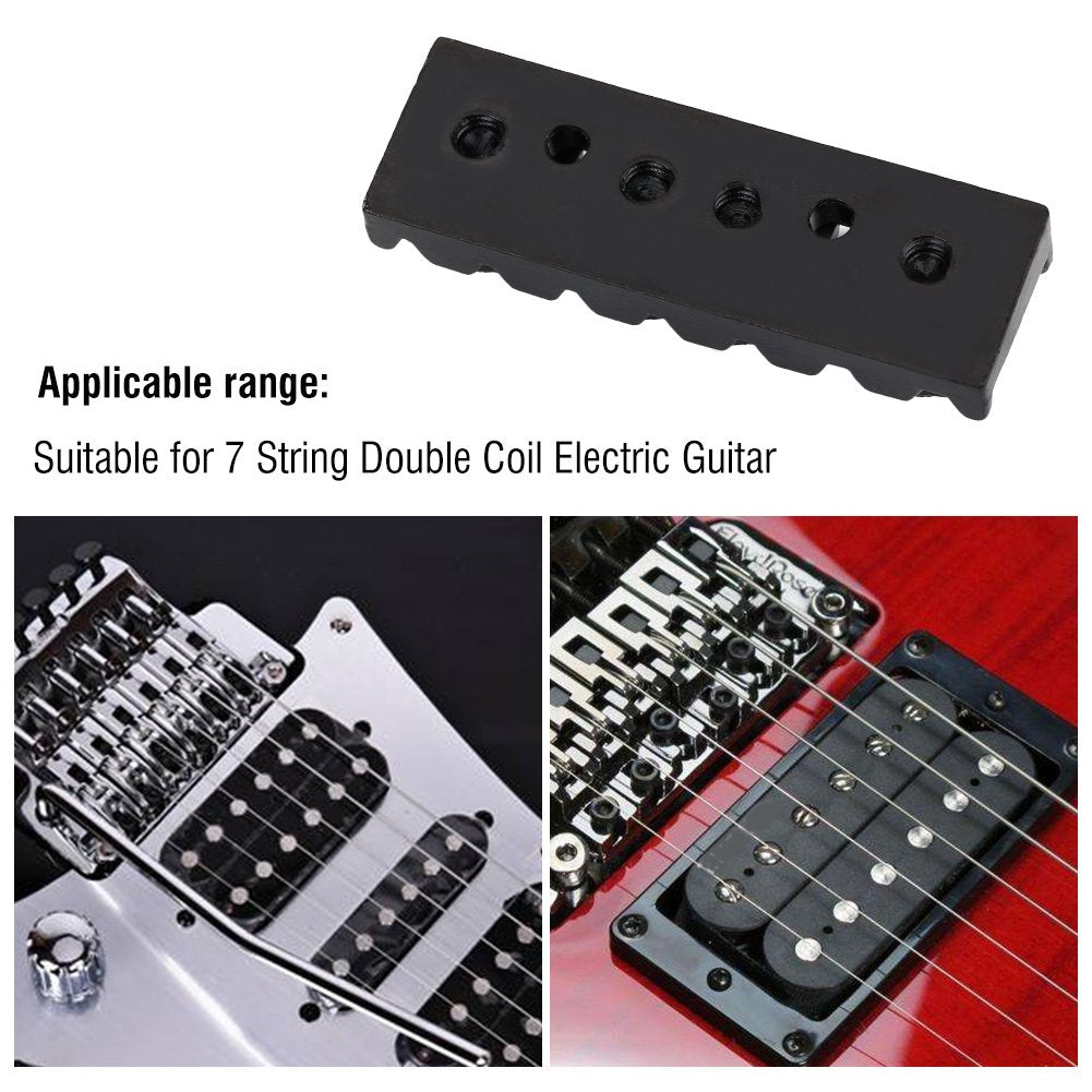 2Pcs Electric Guitar Locking Nut Black String Locking Nut With Mounting Screws For Tremolo Bridge 7 Strings Electric Guitar Inst