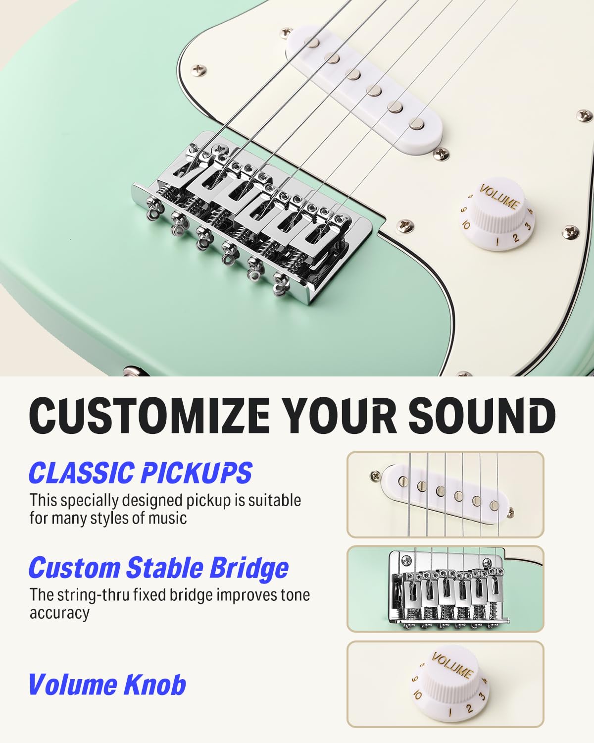 Donner 30 Inch Junior Electric Guitar Beginner Kit ST Style Mini Electric Guitar Starter Package for Teens with Amp, 600D Bag, T