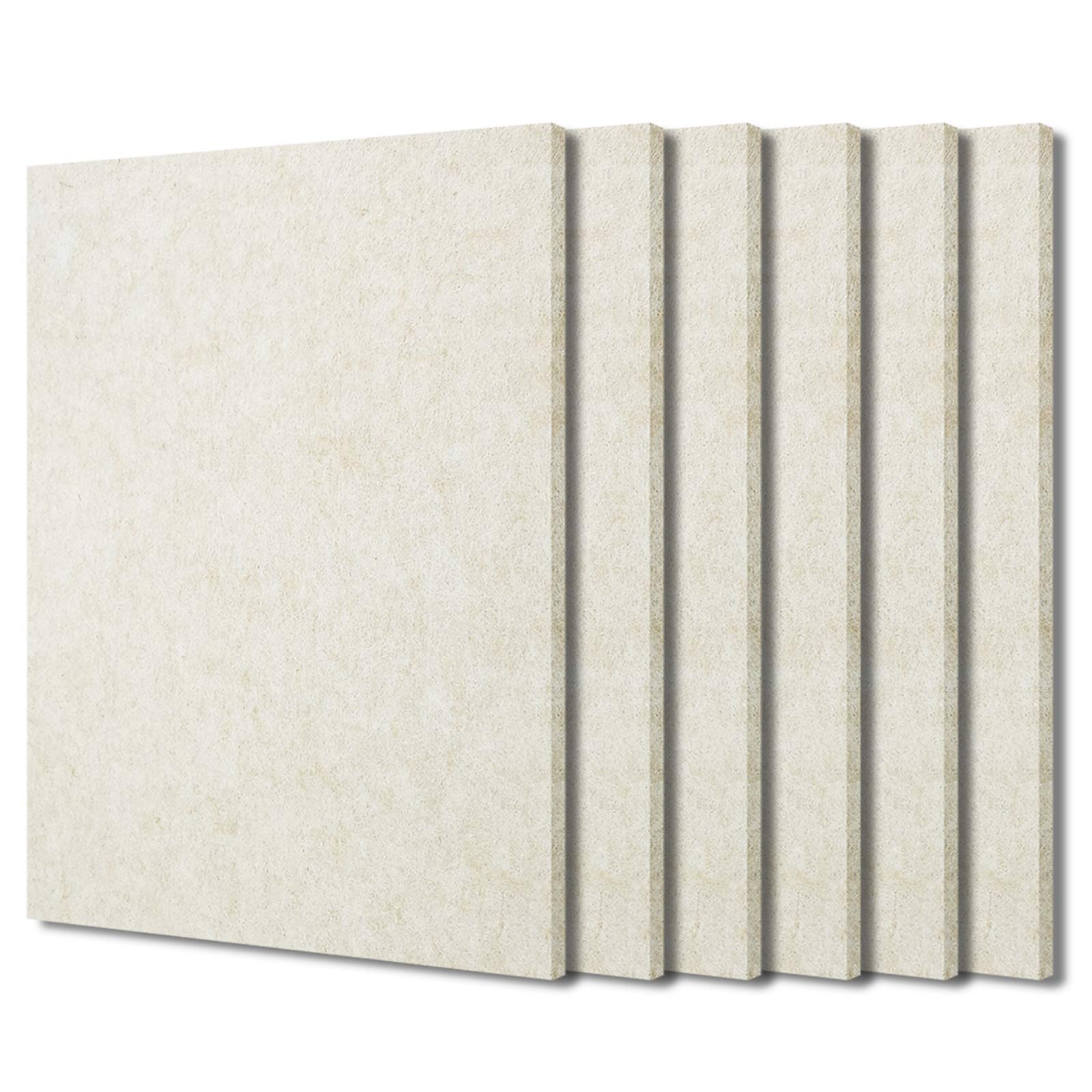 Bxi Sound Absorber - 31.5 X 23.6 X 3/8 Inches 6 Pack High Density Acoustic Absorption Panel, Sound Absorbing Panels Reduce Echo