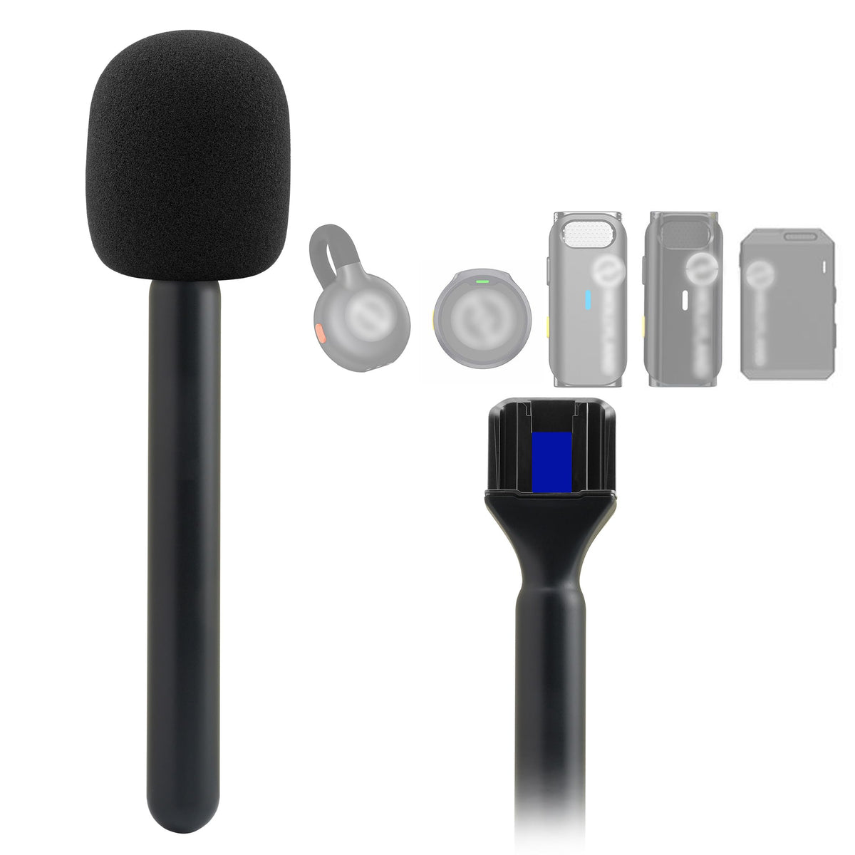 Jcmoyuty Stand For Magnet Handheld Mic Mount Hollyland Lark M2 M2S M1 Max C1 150 Wireless Lavalier Microphone Interview Handle M