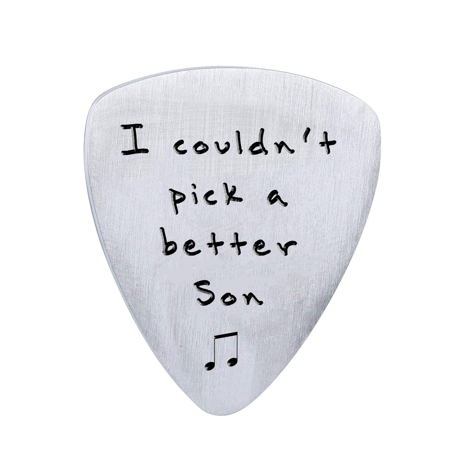 Gifts For Son From Mom Dad - I Couldn'T Pick A Better Son Guitar Pick Jewelry, Personalized Musician Gifts, Birthday Graduation